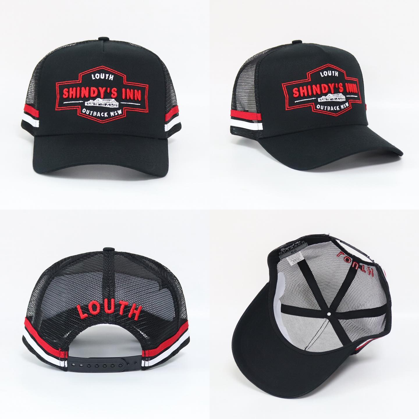 - SHINDY’S INN TRUCKER CAPS -
We designed and produced this trucker cap recently for Shindy’s Inn! It’s the perfect classic coloured hat for the blokes! Who doesn’t love black and red!! Head to the famous pub in Louth to get yours!!
#lauragillarddesign #designer #merchandise #customcaps #caps #truckercaps #customdesign