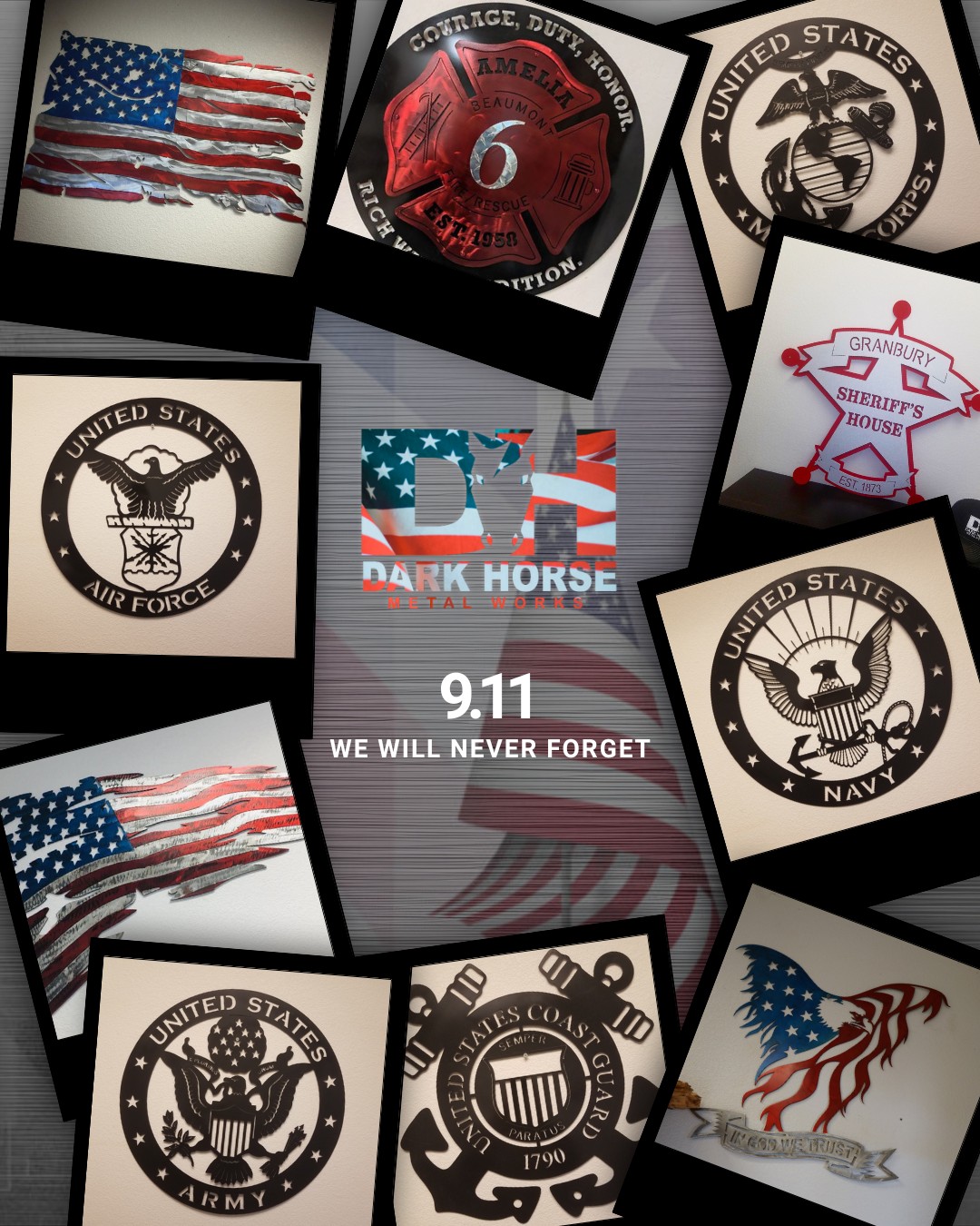 Never Forget.
.............
September 11th reminds us to never take freedom or safety for granted. We are forever grateful to the brave men and women—past and present—who put others before themselves. Thank you, first responders, service members, and veterans.
❤️🤍💙
.............
#neverforget #september11 #HonorAndRemember #firstresponders #supportourveterans #armedforces #darkhorsemetalworks #supportyourlocalwelder