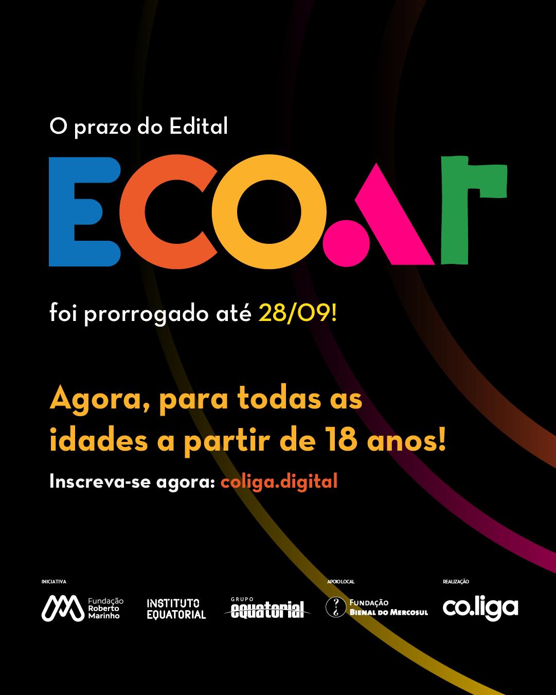 Você trabalha em áreas da economia criativa e quer aprender mais sobre como pode captar recursos e participar de editais públicos e privados?
O Edital Ecoar, realizado pela @fundacaorobertomarinho, @coliga.digital e @institutoequatorial, com apoio local da Fundação Bienal do Mercosul, vai formar gratuitamente 300 pessoas no Rio Grande do Sul em áreas como arte, cultura, gastronomia, moda, audiovisual, entre outras.
Se você é do setor, compartilhe com seus colegas e aproveite a chance de desenvolver, cada vez mais, a economia criativa.
As inscrições são gratuitas e vão até 28 de setembro pelo site coliga.digital
Não perca tempo!
#BienaldoMercosul #EditalEcoar #ProjetosCriativos #Cultura