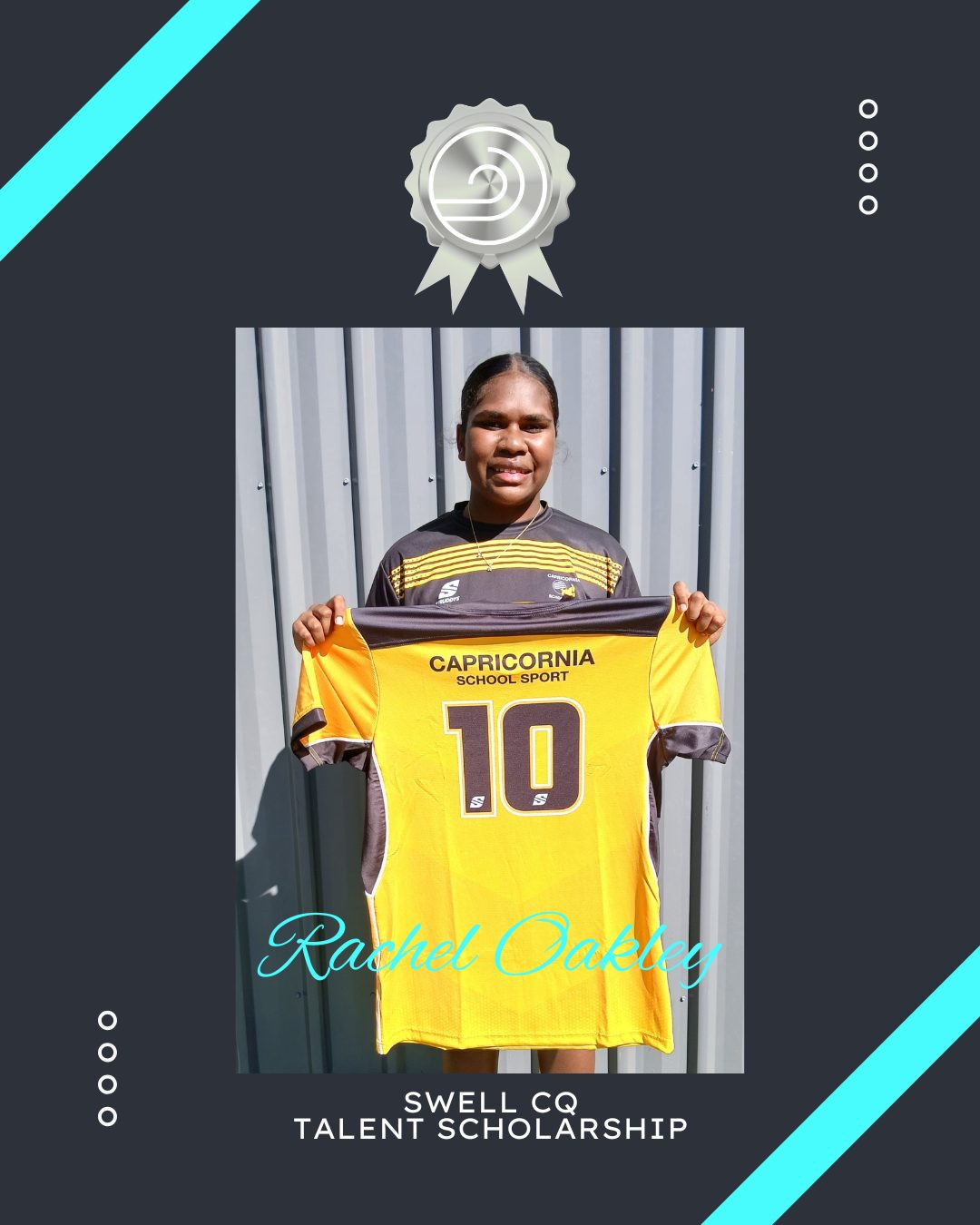 Congratulations Rachel!!
We are proud to announce Rachel as a Runner-Up in the Swell CQ Talent Scholarship Program 2025.
A Year 11 student at The Cathedral College, Rachel is an inspiring young leader from Woorabinda who balances her academic studies with an impressive Rugby League career. She has already represented Capricornia U15–16, CQ Capras Harvey Norman U17s, the Samoa Invitation Tour, and the Confraternity Senior Secondary School Rugby League competition.
Her dedication, resilience, and dreams of reaching the NRLW while also pursuing a trade career make her a shining role model for her peers and community. Congratulations, Rachel — we can’t wait to see what you achieve next!