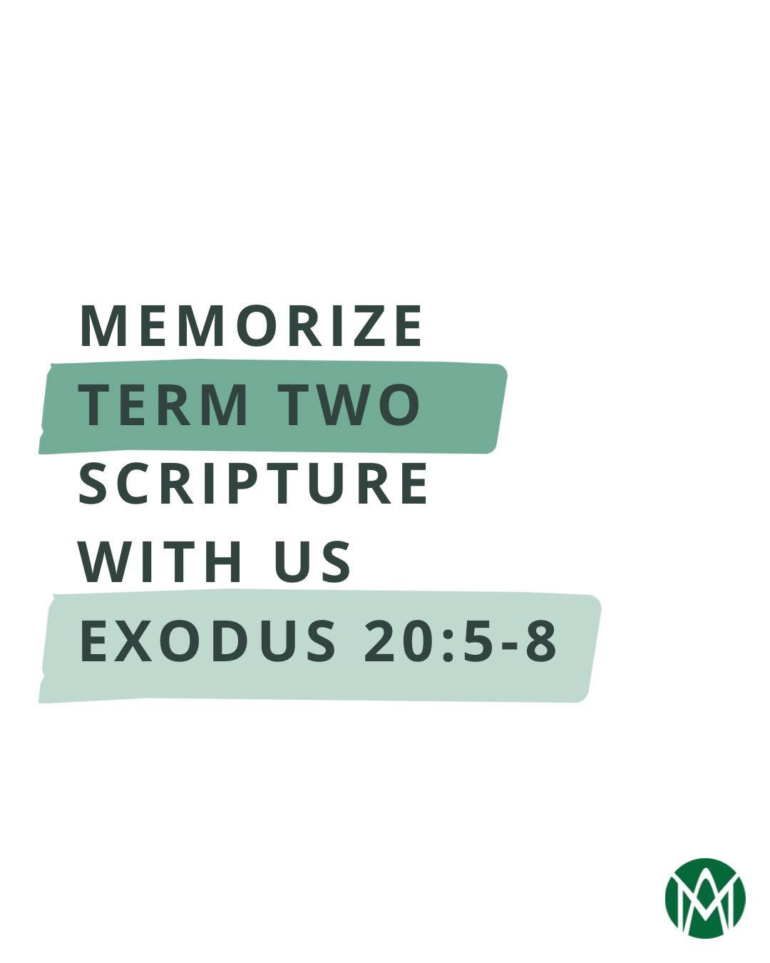 We’ve started a new term, so we’re back with our next set of verses for our Montgomery Academy schoolwide scripture memorization!
Join us as we continue in Exodus 20. Follow along here and feel free to use this post as a prompt in your own home!
✏️Remember Grammar families, you’ll find pages for these verses in your Morning Time Notebook.✏️
