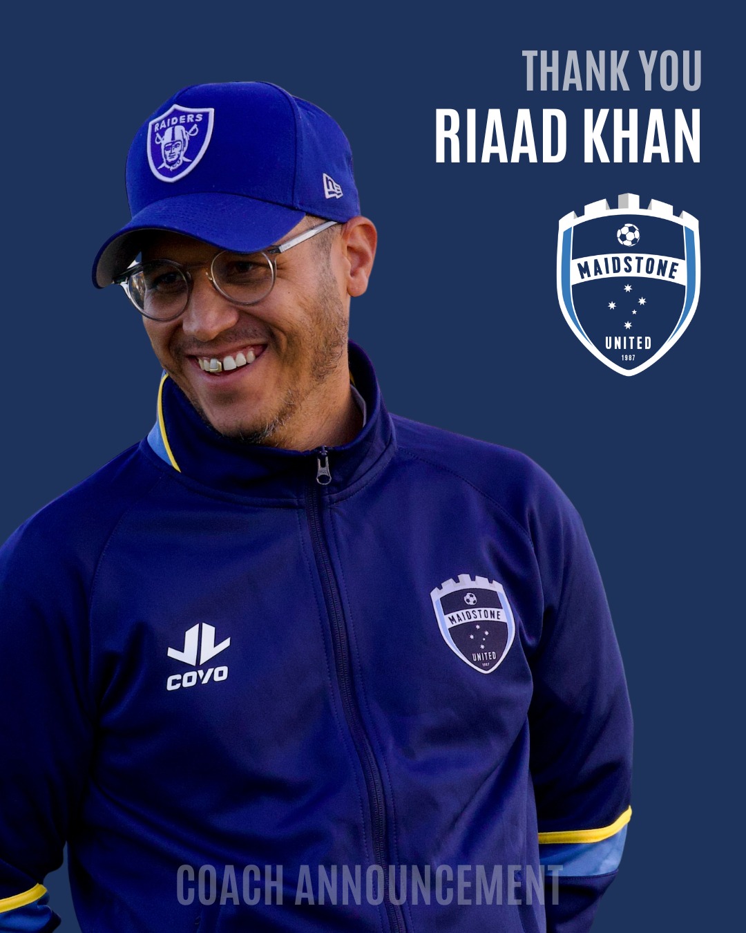 After 4 seasons at the helm, our Senior Coach, Riaad Khan, has made the decision to step down from his role for personal reasons.
While we will miss his leadership from the touchline, we want to express our immense gratitude for his incredible contribution. Riaad’s commitment, strategic vision, and hard work have been instrumental in elevating our senior football setup to a new level. He truly leaves the club in a far better place than when he started.
His legacy and impact will not be forgotten. In fact, we are thrilled to announce that this is not a final goodbye. Riaad will remain a valued part of the Maidstone United family, transitioning into a new role within the club. Details of this new position will be shared in due course.
Please join us in thanking Riaad for his passion and success, and in wishing him the very best in this next chapter.
Thank you, Gaffer! 👏 #MaidstoneUnited #ThankYouRiaad