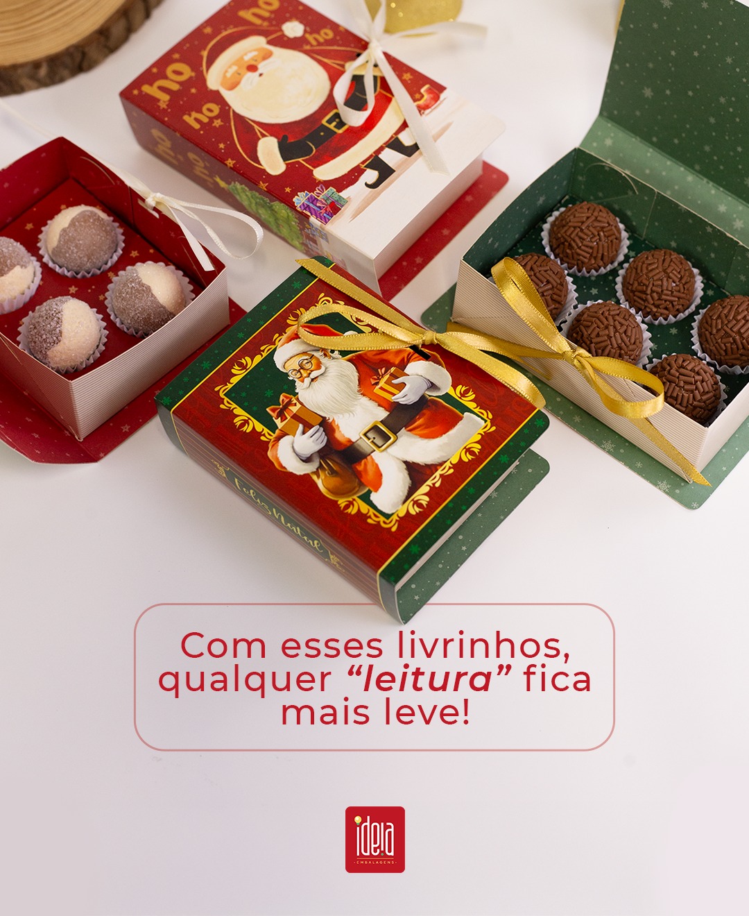 Com esses livrinhos, qualquer “leitura” fica mais leve e doce! 🍫
Surpreenda com brigadeiros embalados com charme e criatividade. Porque presentear também é uma arte!🎅