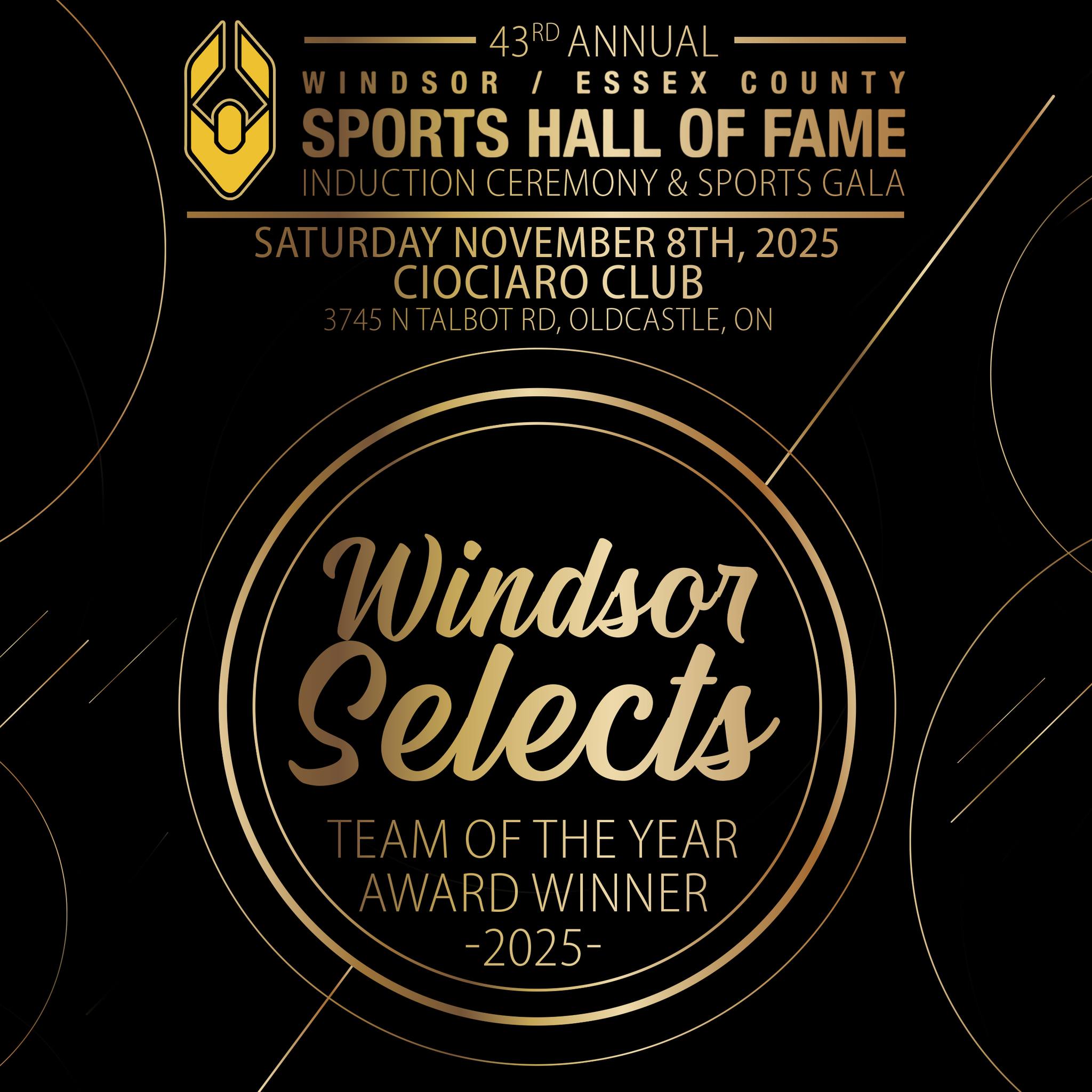 π Team of the Year Award Winner - Windsor Selects π
.
.
Formed in 1983 as an all-star collection of the best baseball talent drawn from the five junior teams, their legacy stretches a lifetime! With some players moving onto thee professional level, and massive growth over the years, the Selects have cemented themselves as a top-notch program in Windsor for all things baseball! The Windsor Selects Baseball Team has earned their place in the Windsor/Essex County Sports Hall of Fame as our Team of the Year Award Winner!π
.
.
Join us in Honouring The Windsor Selects at our 43rd Annual Gala on Saturday November 8th at the Ciociaro Club of Windsor!
.
To purchase tickets ποΈ visit www.WECSHOF.com
.
.
#wecshof #HallOfFame #Gala #Athletes #Builders #Inductees #windsoressex
#windsor #Sports