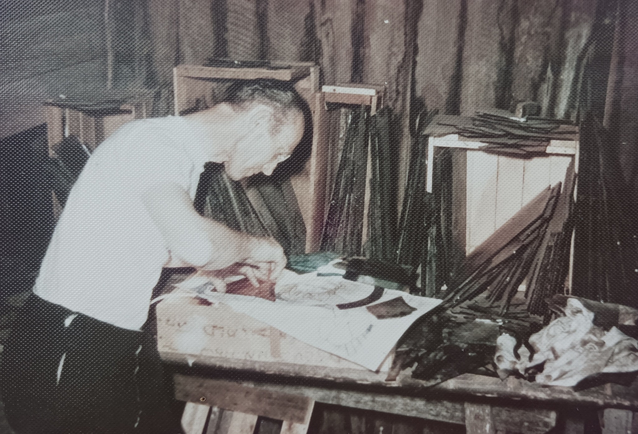 A pic of Rev. John Hamer-Howarth at work on the stained glass windows you now see at St Luke's.
We'll have a history spot as part of our St Luke's day service this Sunday 12th, 9.30am, along with thanksgiving for the last year, and looking to the future. Stay for an early lunch afterward (11ish). It helps to RSVP (you can respond to this post).