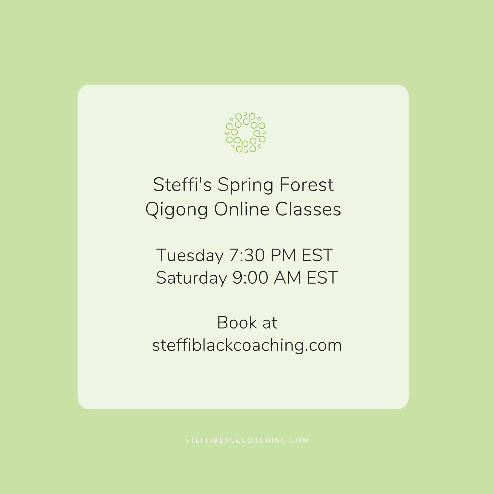 We offer a variety of classes and plans to suit everyone. Steffi leads Qigong Classes on Tuesday evening at 7:30 pm and Saturday morning at 9 am. There are numerous payment plans available including a special seniors 5 class pass.
In addition, we offer an individual class pass, a 10 class pass and annual memberships.
Link in bio.