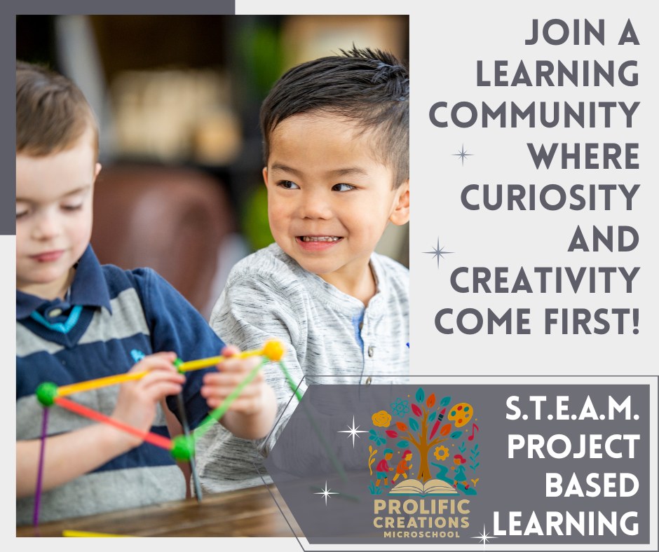 Discover Learning That Inspires!
At Prolific Creation Studios, our P.E.L.L. Microschool turns education into exploration! 
Students dive into hands-on, project-based learning that blends Science, Technology, Engineering, Art, and Math (STEAM) with creativity, collaboration, and critical thinking.
💡 Small class sizes = big opportunities for individualized learning
🎯 Real-world projects that make concepts come alive
🤝 A supportive, creative community for curious minds
Give your child a place to build, create, and discover their potential — one project at a time.
📍 Located in Tucson, AZ
📅 1- or 2-day options available
🌐 Learn more or schedule a visit: https://www.prolificcreations.org/product-page/2-day-week-prolific-creations-microschool