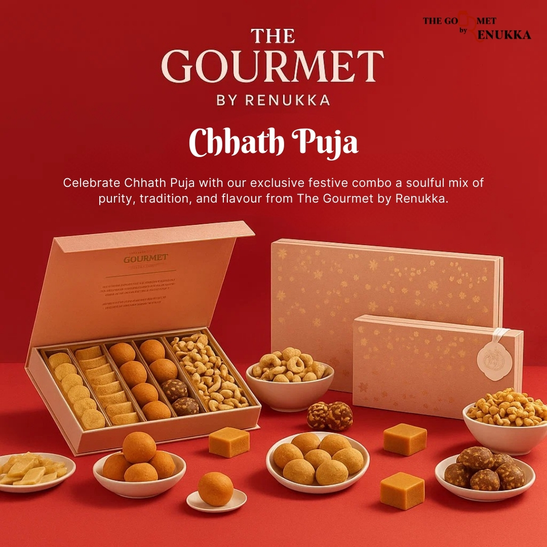 This Chhath Puja, let The Gourmet by Renukka take you on a culinary journey! 🌿🥥 From delicious offerings to heartfelt traditions, we’re here to make your celebration unforgettable. Tag someone you want to celebrate with! #ChhathCelebration #GourmetDelights #TasteOfTradition