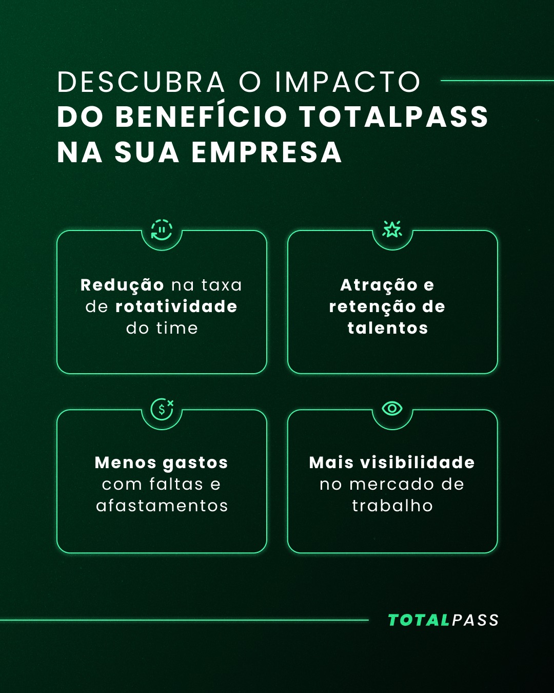 Colaboradores motivados, empresa mais forte. TotalPass é o benefício que faz a diferença. Contrate agora mesmo!