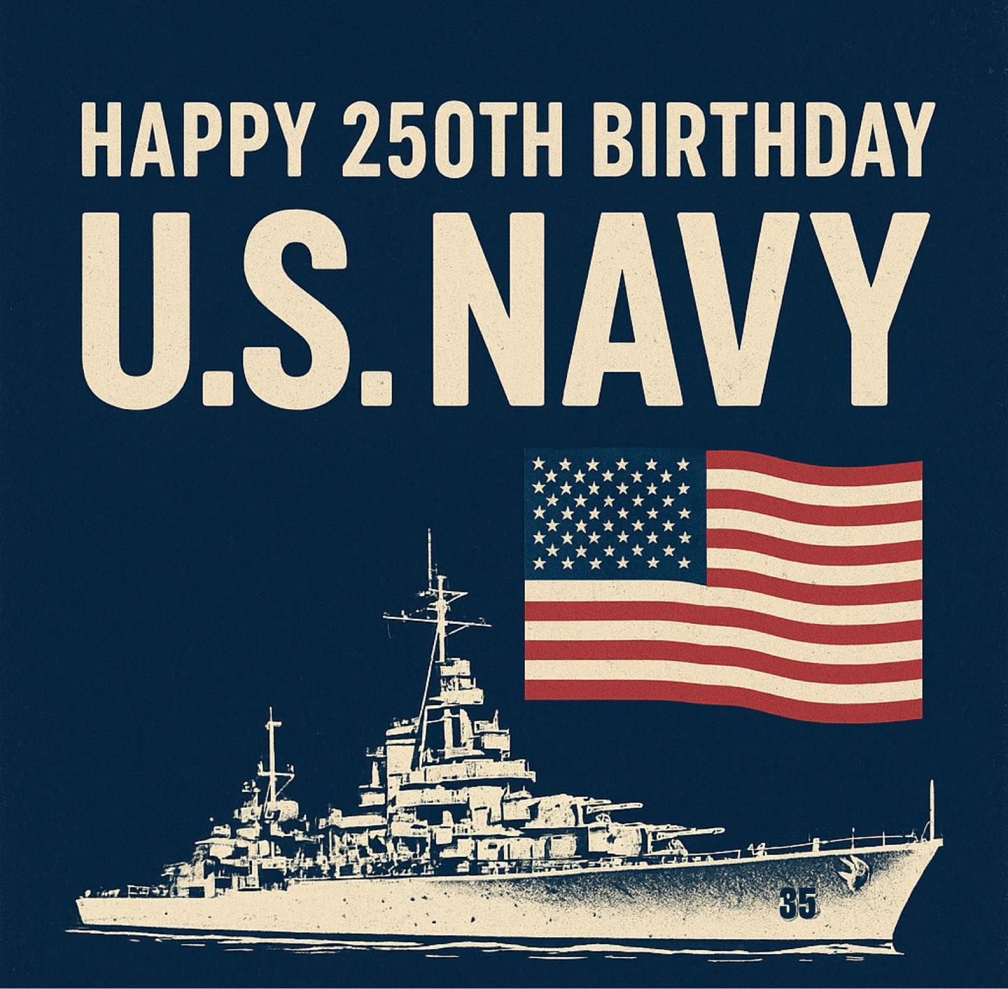🇺🇸 Happy 250th Birthday, U.S. Navy! 🇺🇸
October 13, 2025 marks a momentous milestone: 250 years of service, sacrifice, innovation, and dedication to defending our nation. Today we salute all sailors — past, present, and future — who have answered the call.
We reflect on the proud heritage of naval service: the courage under fire, the resolve through storms, the spirit of duty that carries forward from ship to ship. From the Continental Navy in 1775 to today’s modern fleet, the mission remains: protect freedom at sea, uphold peace, and stand ready when called.
⚓ #Navy250 #USNavyBirthday #USSIndianapolis