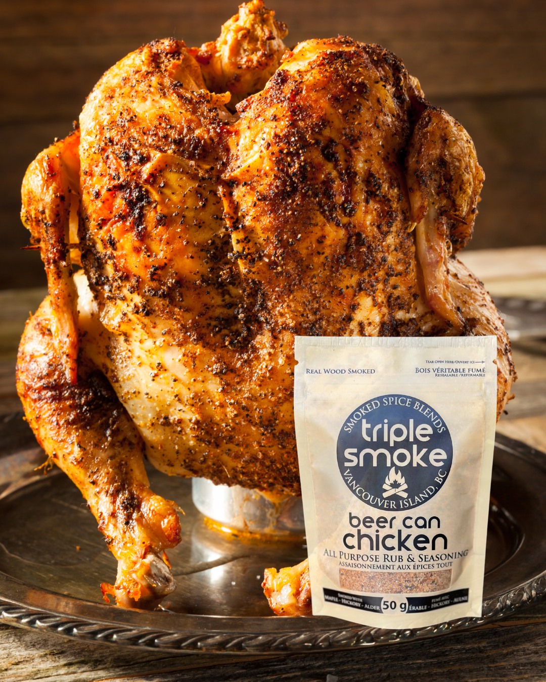 Beer. Bird. Smoke. Simple as that.
Our Beer Can Chicken blend brings backyard comfort to your kitchen — smokey premium paprika, sea salt, and a slow-burn flavour that makes every chicken taste like it came off the grill.
All you need: a cold one, a whole bird, and time.
The rest is fire and patience.
#TripleSmoke #RealWoodSmoked #CookWithFire #SmokedSpices #FromFireToTable #CanadianMade
