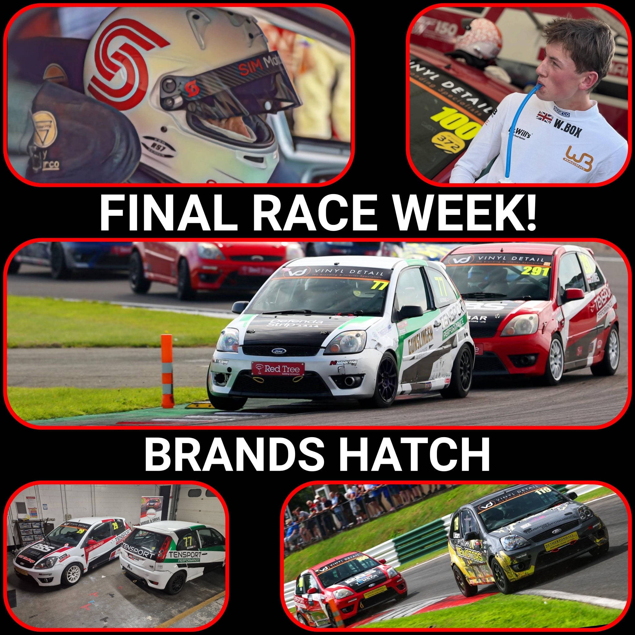 It's race week for the final time this season!
This weekend we've got a strong lineup! π
#100 - Our young driver @william_boxx is back out with us in the red hire car and aiming for some more good results after getting plenty of laps in on the trackday last weekend. William has driven exceptionally well all season and we couldn't be more proud to be his first team to help and guide him straight into top10 results this year after having no previous experience in karting or other cars.
#36 - @simric247 is back in the race seat after a couple of years away, building SIM Motorsport into a super business/platform for drivers wanting to go from the SIM to track. They've also helped countless drivers go from being good to really good drivers after spending time at their SIM centre at @brandshatchofficial. Its a pleasure to work with Simon and Alex. Long may it continue!
#77 - Race winner @alexsprange.racing is back out for his local round after over a year out of the seat. After deciding to take this year out to concentrate on business ventures, Alex has decided he fancies a weekend back with the team, and we're super excited to see how he gets on!
#119 - @aiden.vickers is out once again looking to keep making progress like he has done all season! Aiden has had some mega results this year and also had some bad luck, which has denied him from some even better results! Let's see what this weekend brings!
See you all at Brands! ππ