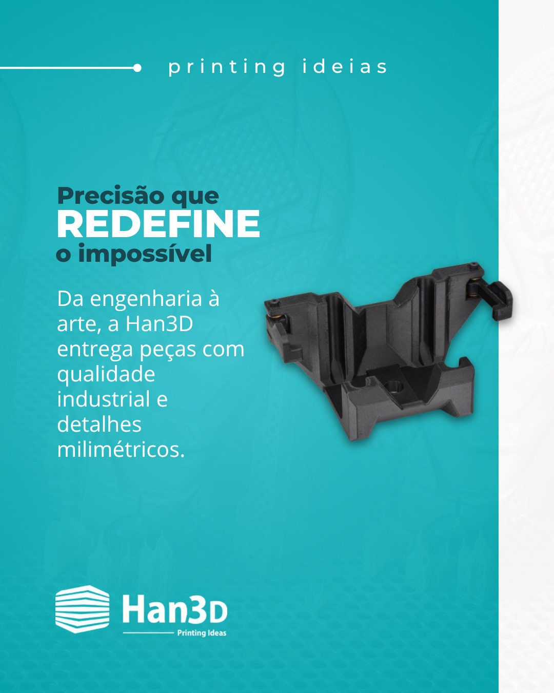 Quando o assunto é qualidade, a impressão 3D da Han3D vai além do padrão.
Com tecnologia SLA e materiais de alto desempenho, criamos peças complexas com máxima precisão e acabamento profissional.
🚀 O impossível é só o começo.
#Han3D #Impressão3D #SLA #AltaPrecisão #TecnologiaIndustrial #Inovação