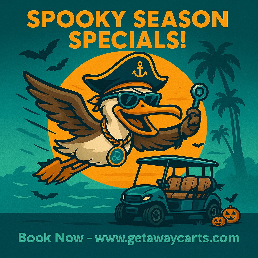 🎃👻 Spooky Season Specials are HERE! 👻🎃
Shoreline Sheldon is flying in fast to deliver some frightfully fun golf cart rentals this Halloween weekend! 🛺💨
Whether you’re cruising for candy or chasing sunsets, our street-legal 6-passenger carts make every ride a treat! 🍬🌴
✅ 6-Passenger Luxury
✅ Street-Legal
✅ Free Delivery to Your Rental
📲 Call or Text: (727) 600-2096
🌐 Book Now: www.thegetawaycarts.com
🚨 Hurry before these carts vanish into the night! 🌕✨
#ShorelineSheldon #TheGetawayCarts #SpookySeason #HalloweenFun #FloridaSuncoast #GolfCartRental #BeachLife #FamilyFun #ClearwaterBeach #StPeteBeach #IndianRocksBeach #CruiseTheCoast #BooCrew #BookNow