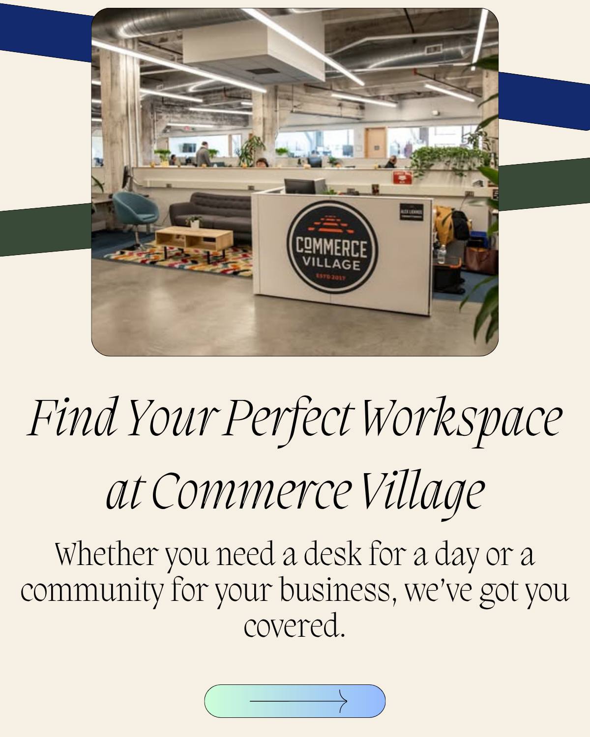 Looking for the perfect workspace to fit your workflow? ✨
From day passes to private offices, Commerce Village has flexible options designed for every kind of professional! Whether you’re growing a business, freelancing, or just need a productive spot for the day.
Come see why local entrepreneurs and small business owners are calling Commerce Village their new home base.
📍 Located in the heart of Omaha
💻 Flexible memberships & day passes
☕ Community-driven atmosphere
✨ Find your space. Find your people.