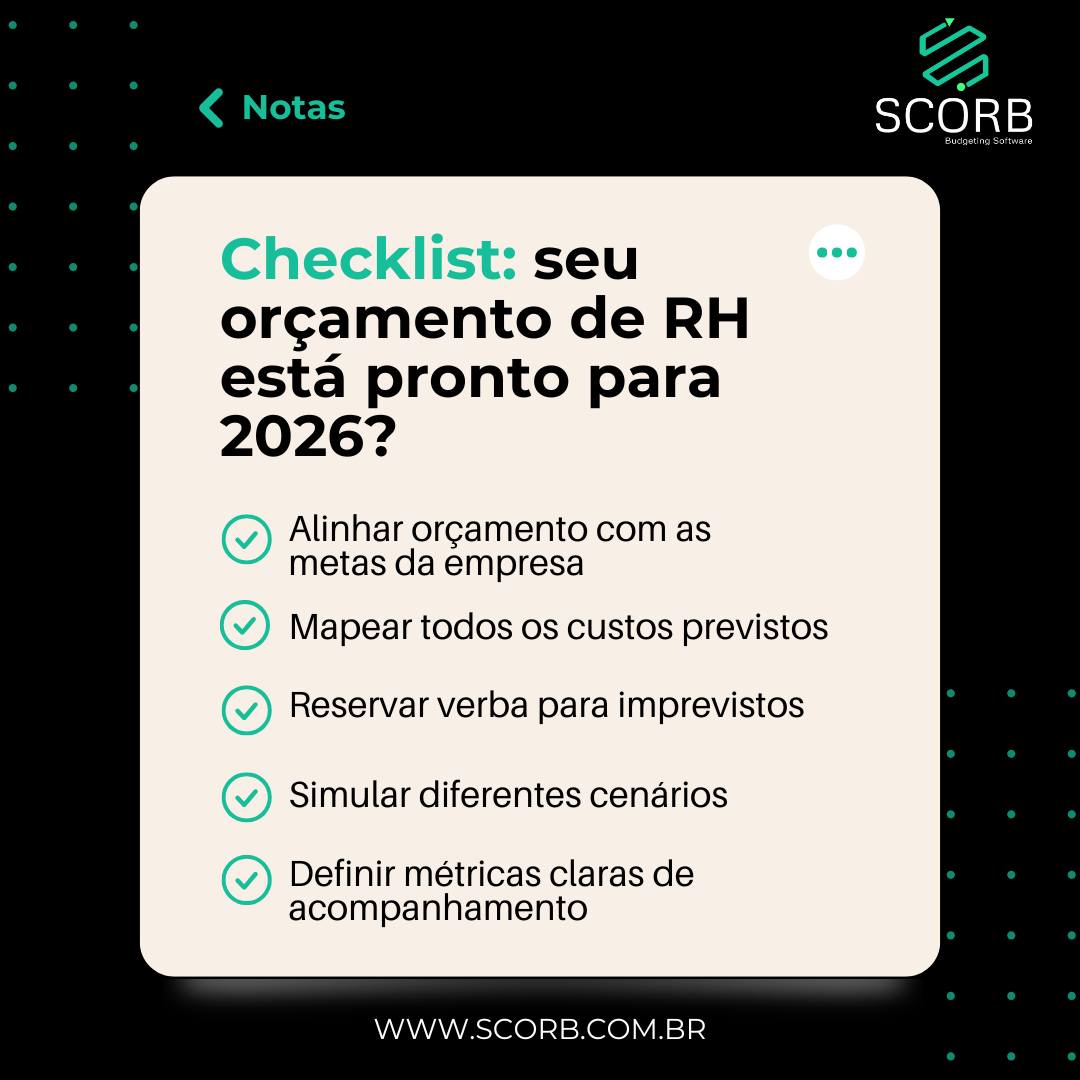 Mesmo um “não” nessa lista já acende um sinal de alerta: seu orçamento pode não estar pronto para 2026!
Quer confiança para planejar sem surpresas?
Conheça o SCORB: uma plataforma de gestão orçamentária de pessoas que automatiza operações, simula cenários, integra dados e simplifica decisões de RH.
➡️ Agende uma apresentação e esteja pronto.
www.scorb.com.br
contato@scorb.com.br
#SCORB #PlanejamentoOrçamentário #RHInteligente #GestãoDePessoas #BudgetRH #TecnologiaParaRH #GestãoDeCusto #Orçamento2026 #RHFinanceiro #RecursosHumanos #PlanejamentoFinanceiro #Budget2026
