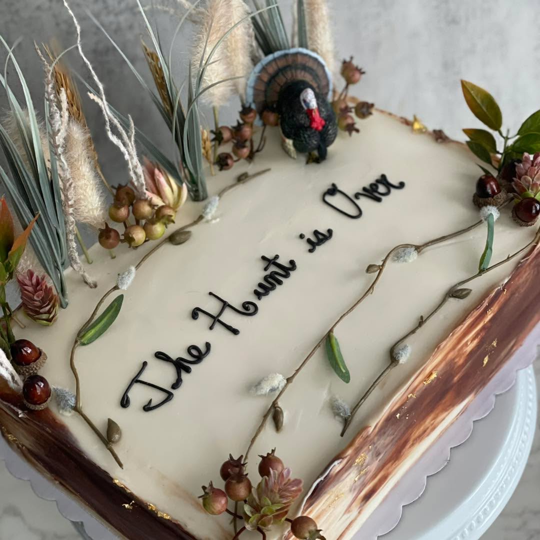 I was quite honored to make this rehearsal dinner cake, especially as I already had the privilege to make the wedding cake for this beautiful couple the very next day! 😊
Congratulations to these two as they got ready to say “I do!” - it was a pleasure to work with you and the parents as well! Check back tomorrow to see their FIVE-tier wedding cake and how they made it even more special for their family.
Happy Rehearsal Dinner to those attending this weekend’s festivities! #thehuntisover #rehearsaldinnercake #timeforido #soulmates #timetocelebrate #ihavethebestclients #lynchburgva #community #frosteatlove