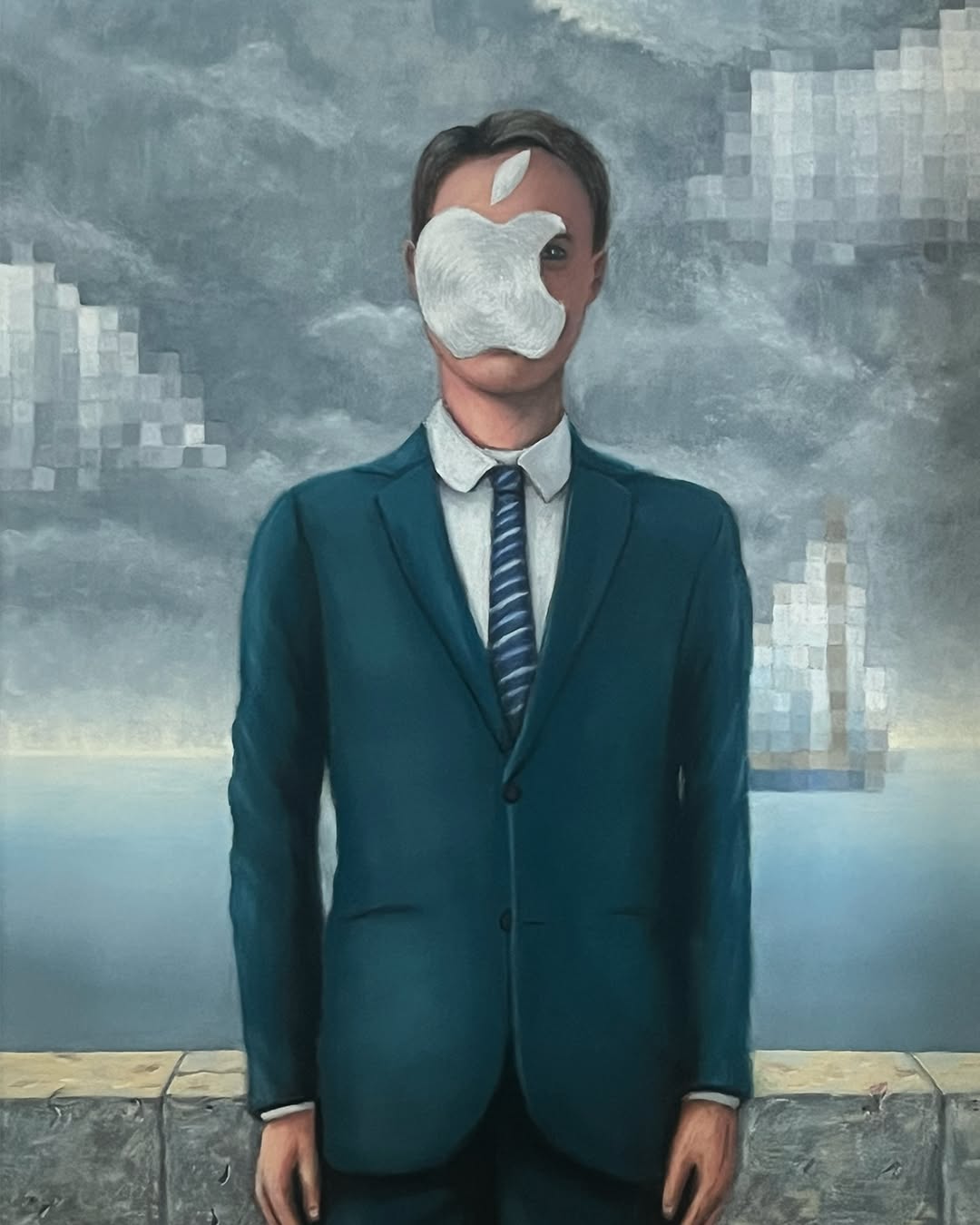 Magritte saw the future: the man concealed behind an apple, losing the ability to tell the real from the unreal.
René's Prophecy
Pastel on paper
30x40 cm
2025
#surrealart #magritte #magritteinspired #pastelart #softpastel #contemporaryart #contemporaryartist