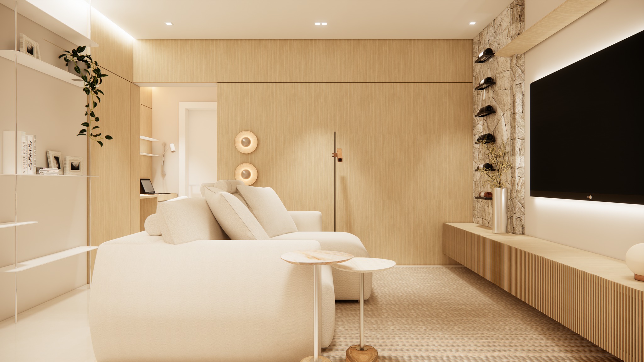 Apto FJ | Apartamento na planta - entrega em 2027 | Blumenau
A adega é sempre um elemento esperado pelos clientes. Neste projeto colocamos na sala de estar, trazendo os materiais naturais (madeira, pedra, tapete de tecidos naturais...) para trazer o aconchego necessário na hora do estar em família.
#apartamentonaplanta #apartamentoparainvestir #arquitetoblumenau #arquitetoflorianopolis