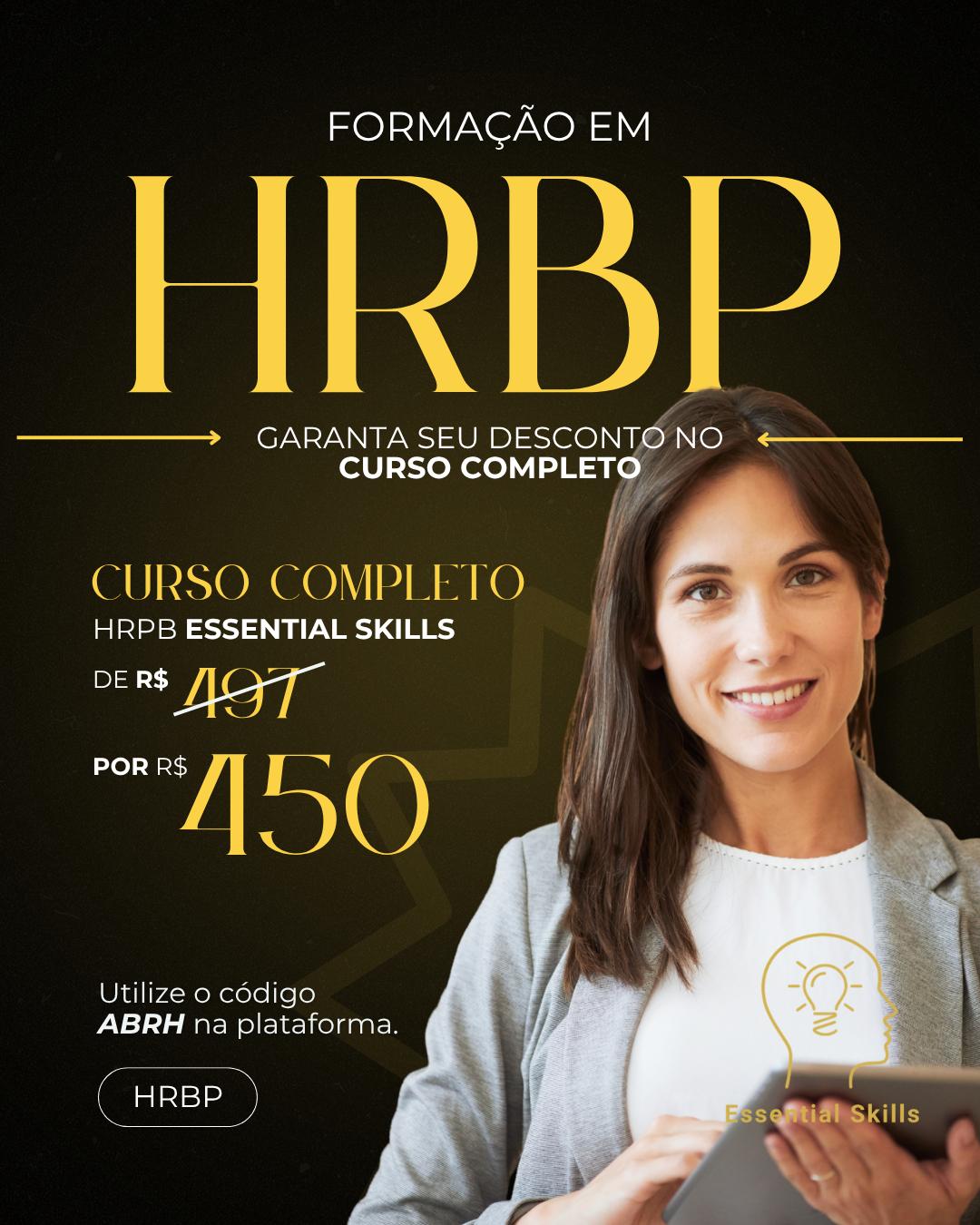 🚀 Parceria exclusiva para associados ABRH RJ!
A ABRH RJ e a Essential Skills se uniram para oferecer condições especiais no Programa de Aceleração em HRBP — uma formação online, prática e atualizada para quem quer atuar como um RH mais estratégico.
🔹 Curso totalmente online, gravado com especialistas renomados
🔹 Tópicos como People Analytics, Comunicação de Impacto, IA no RH, Neurociência e mais
🔹 Valor exclusivo: R$ 450 (com o código ABRH)
Saiba mais aqui: https://hrbp.com.br/programa-de-aceleracao-em-hrbp/
Não perca a oportunidade de acelerar sua carreira e fortalecer seu papel estratégico como HRBP com uma formação de alto nível