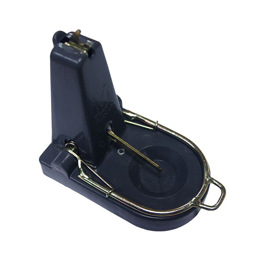 🐀🐀🐀 Just in - The Nano Black Cat is an easy to set, powerful break back rat trap. Made from plastic with a galvanised steel killing bar. Call us now to order.
Its smaller size will also allow its use in safe restricted areas. For example, to the rear of kick-boards on kitchen units.
Bait must be placed under the trigger hook before setting.
Dimensions when set H:145mm, L:130mm W:85mm.
We recommend that the trap is used in the AF Multis Trapping Station or the AF Amicus to reduce the risk of catching non target species.