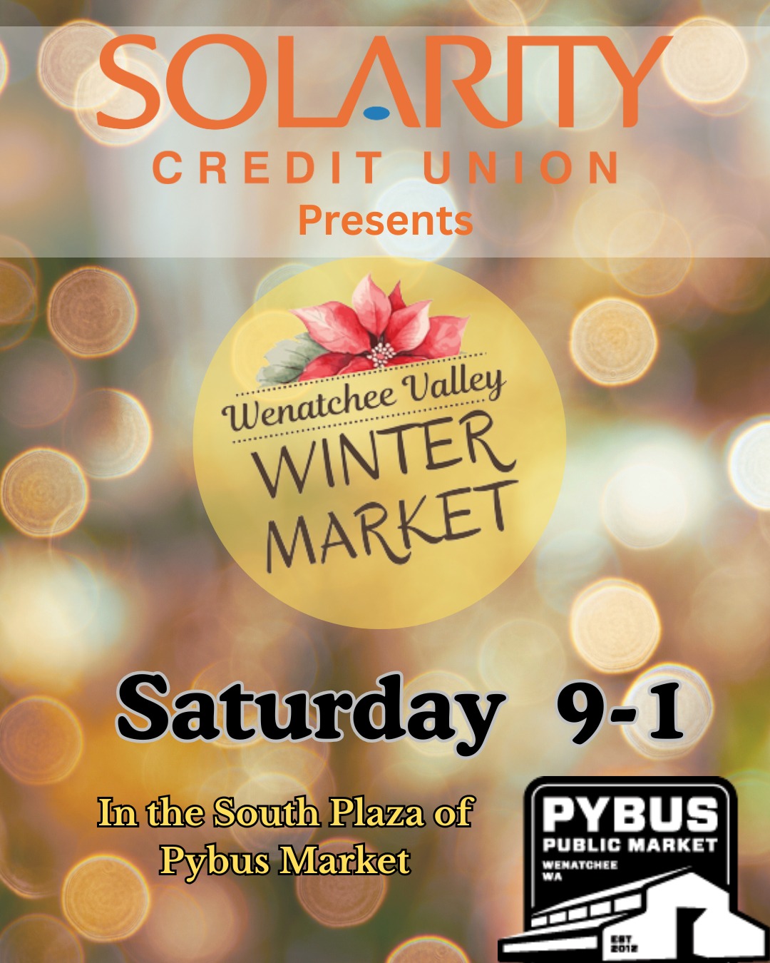 Do your Holiday Shopping right. Come down to @pybuspublicmarket and stop in the South Plaza at the @wvfmarket Winter Holiday Market. There will be gift ideas galore, along with fresh fruits and veggies, seafood, baked goods, and did we mention gift ideas. Fresh Local Holiday Wreaths and much more. We will be looking for you. #ShopLocal #FarmOn #Marketlife with @solaritycreditunion