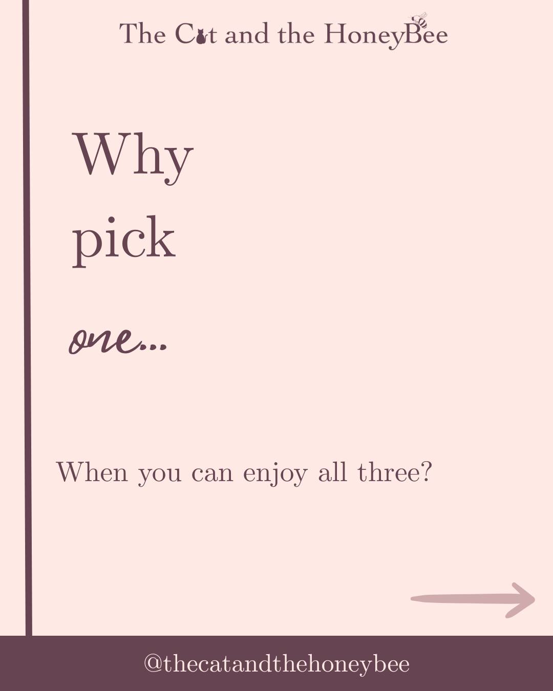 Our limited edition festive scents are here to fill your homes. And why choose one when you can have all three?
Our mini vessels can be purchased on their own or as a set of three.
This size is perfect for smaller spaces, or when you want to be able to switch between scents to match your mood.
-
-
-
-
-
-
-
-
-
-
-
#thecatandthehoneybee #decembergoals #christmas #blessedandthankful #hellodecember #newmonth #LondonMarkets #LocalMakers #catandhoneybee #SeasonalScents #Christmas