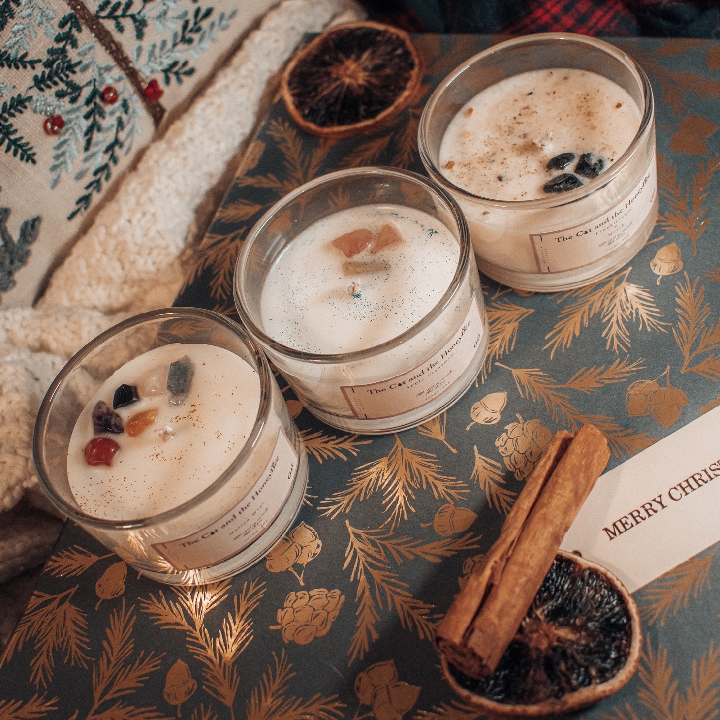 Make your space ready to invite your loved ones or create a calm sanctuary to recharge in.
We have the perfect set of limited edition festive scents to create the atmosphere you need.
Choose from warm and inviting Apple & Cinnamon or Mulled Wine, or go for something grounding like Frankincense & Myrrh.
Available for a limited time, so don’t wait!
-
-
-
-
-
-
-
-
-
-
-
-
#thecatandthehoneybee #catandhoneybee #hellodecember #decembergoals #Christmas #SeasonalScents #newmonth #cinnamon #cosy #MindfulMoments #soy #LondonMarkets #LocalMakers #winter #FestiveVibes #presents #gifting #lifestyle #autumnvibes #luxury #gifts