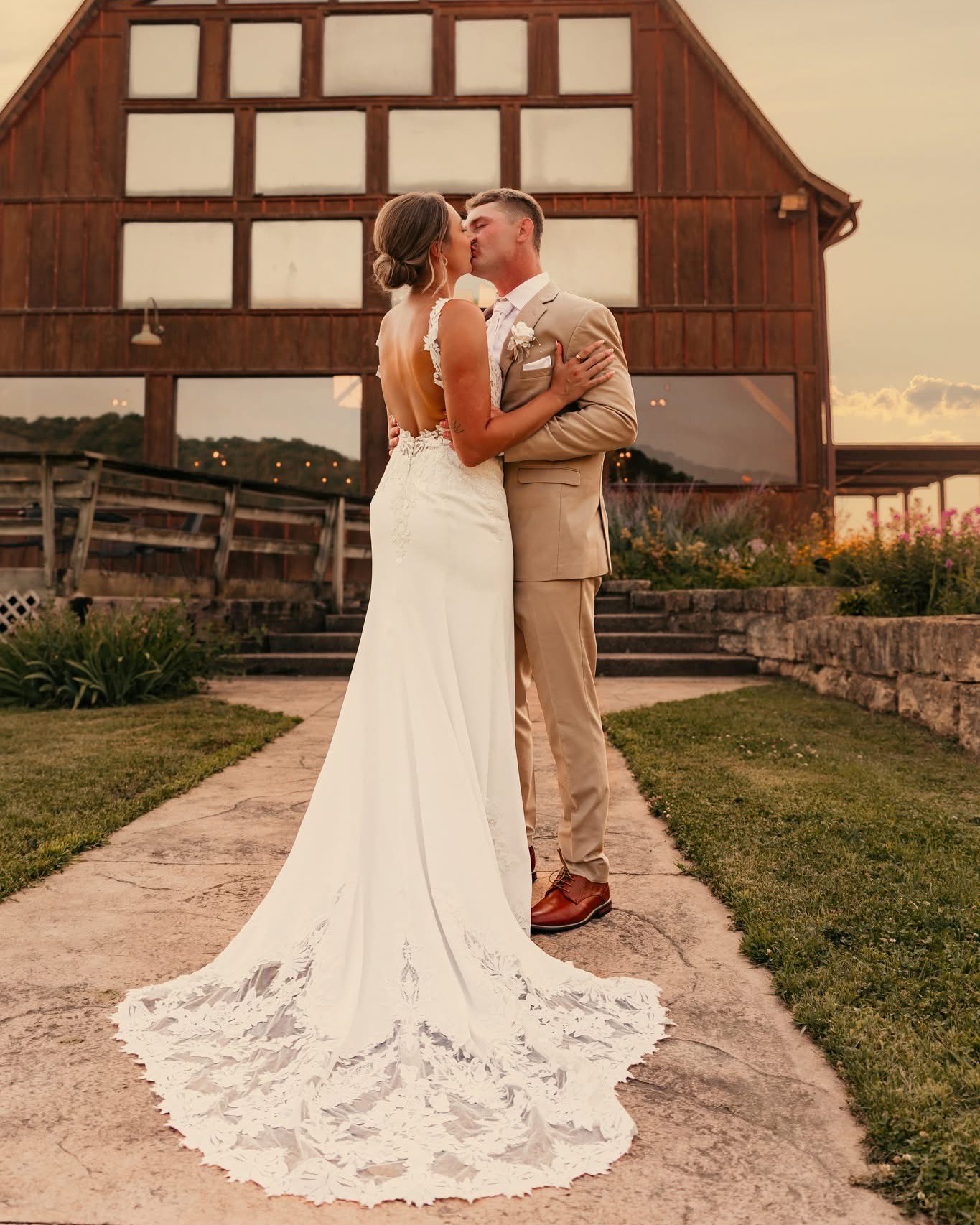 Kennedy + Wyatt
7.12.25
love story - Wyatt & I met in Nashville, TN. We were both there with friends & met at Tootsies, we were inseparable the rest of the trip! Wyatt is from western Kansas, & I was living in Northeast Iowa at the time. We met up in Ames, IA, a few months after the Nashville trip, & went to a George Strait concert. We visited each other a few times over the summer, & our love grew! Wyatt then moved 12 hours to be with me, & we got engaged just 9 months after meeting. :) It was truly love at first sight!
the dress - My favorite part of my dress was the detailed train. I loved the lace look & the simplicity of the rest of the dress. It felt comfortable & was everything I ever wanted.
most memorable moment - The most memorable moment was when we had a moment together before the wedding ceremony in the church basement. It was so special for us to spend time together & take a deep breath before the day's chaos!
advice - All that matters is that you’re marrying your person, things might not go as planned & that’s okay. Anything that goes wrong will be a funny story to tell someday! :)
Wedding Dress: @marabrides + @bylillianwest