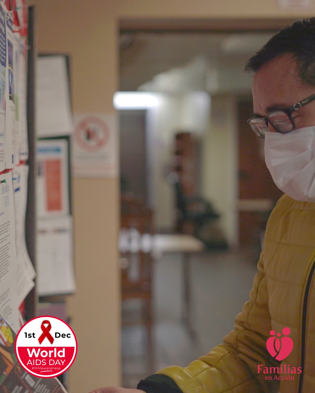 World AIDS Day / December 1
Today we unite to remember those we’ve lost, support those living with HIV, and continue the fight for awareness, prevention and access to care.
Together we can end Stigma, Get Tested, Get Informed, and Get Involved. We can build a future free from discrimination and full of hope.
Día Mundial del SIDA / 1 de diciembre
Hoy nos unimos para recordar a quienes hemos perdido, apoyar a quienes viven con el VIH y continuar la lucha por la concientización, la prevención y el acceso a la atención médica.
Juntos podemos acabar con el estigma, hacernos la prueba, informarnos y participar. Podemos construir un futuro libre de discriminación y lleno de esperanza.