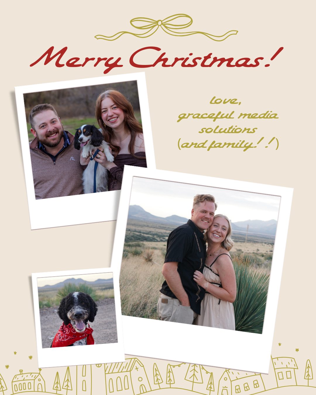 Merry Christmas from all of us at Graceful Media Solutions!!!
May the joy of Christ fill your hearts and homes this season.❤️
#MerryChristmas #Christmas #ChristmasCard