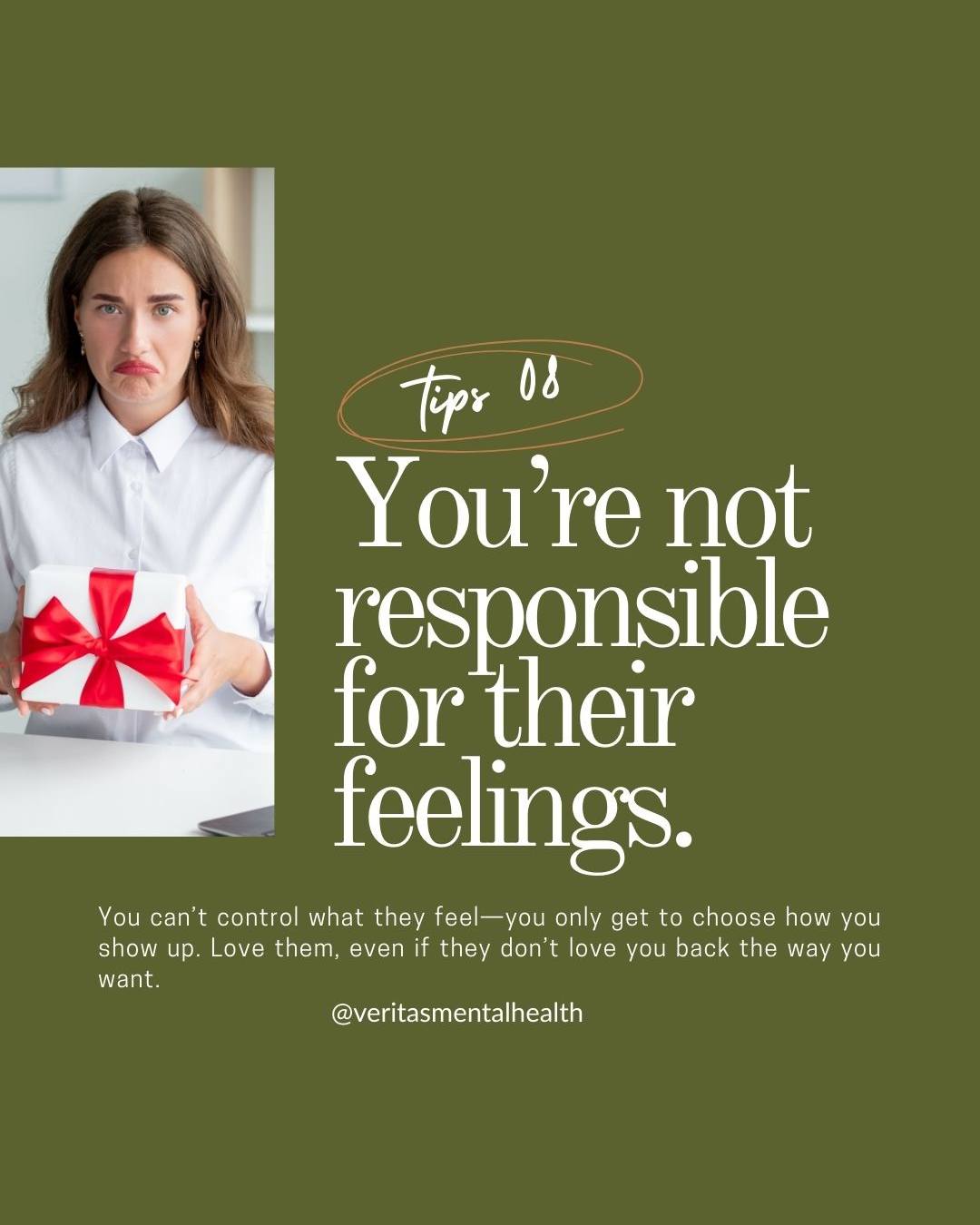 Let’s be clear: you’re responsible for your words, your tone, and your choices. You only get to choose how you show up.
If someone twists your boundary into a betrayal, that’s about their story, not your failure. You can love someone and still let them be disappointed in you. Love them, even if they don’t love you back the way you want. Have you ever set a boundary that made someone upset—but was still the right move?
#veritasmentalhealth #healingthroughconnection #utahcountytherapists #normalizementalhealthcare #thanksgiving #christmas #family #utahcounty #orem #provo #americanfork #lindon #vineyard #lehi #alpine #sundance #ldstherapist