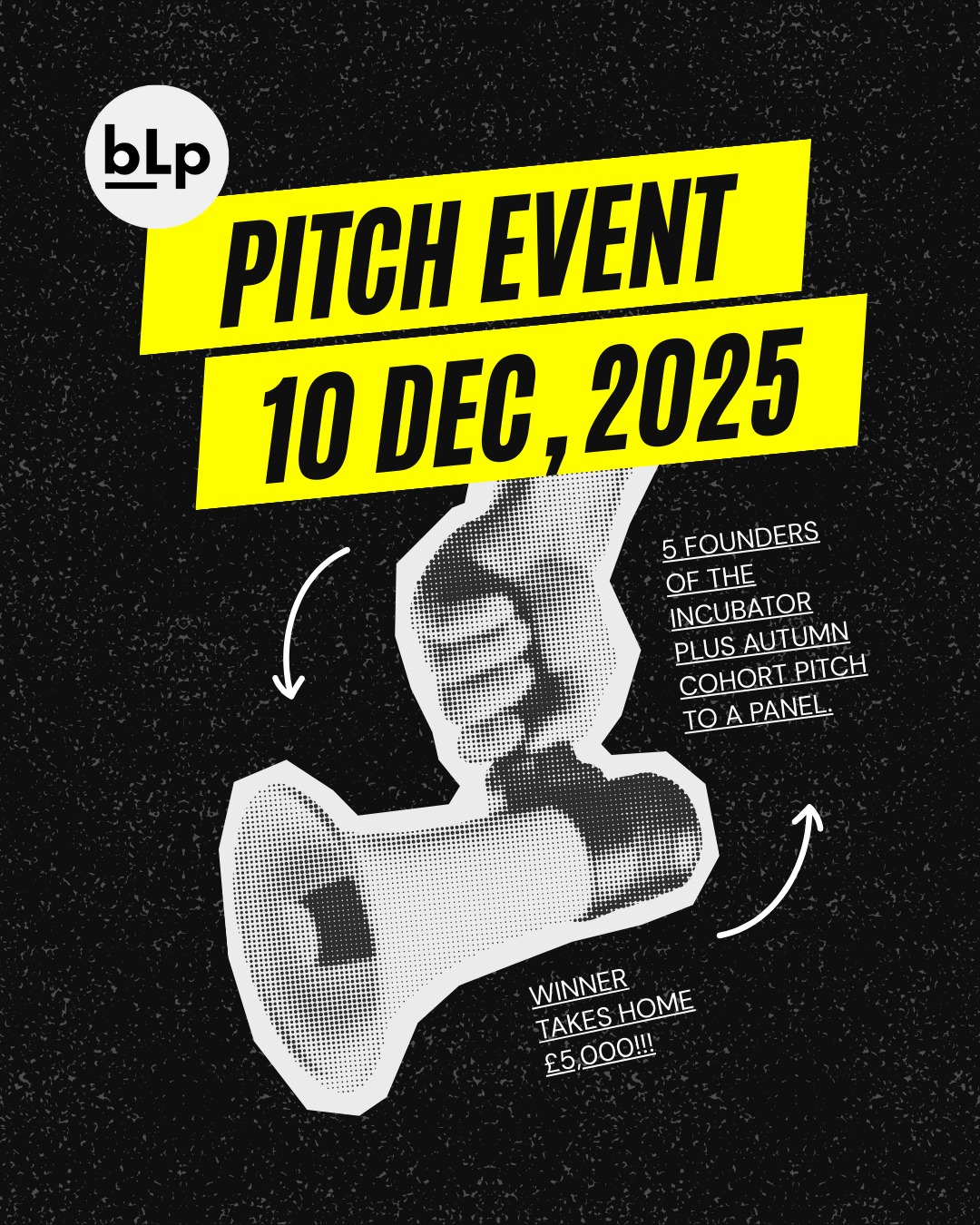 The Autumn Cohort of our Incubator Programme is officially coming to a close next week, and we’re wrapping it up the best way we know how: with a high-energy final Pitch Night!
Five incredible founders will take the stage to showcase the ventures they’ve been building, refining, and pouring their hearts into over the past months. It’s more than a competition; it’s a celebration of grit, growth, and the journey each founder has taken from idea to impact.
Yes, one winner will walk away with £5,000, but this night is about so much more; it’s about bold ideas, fearless ambition, and a community that has pushed each other to imagine bigger and build better.
Stay tuned as we cheer on our founders, honour their progress, and witness a showdown of innovation, passion, and possibility.
#incubatorprogramme #businesslaunchpad