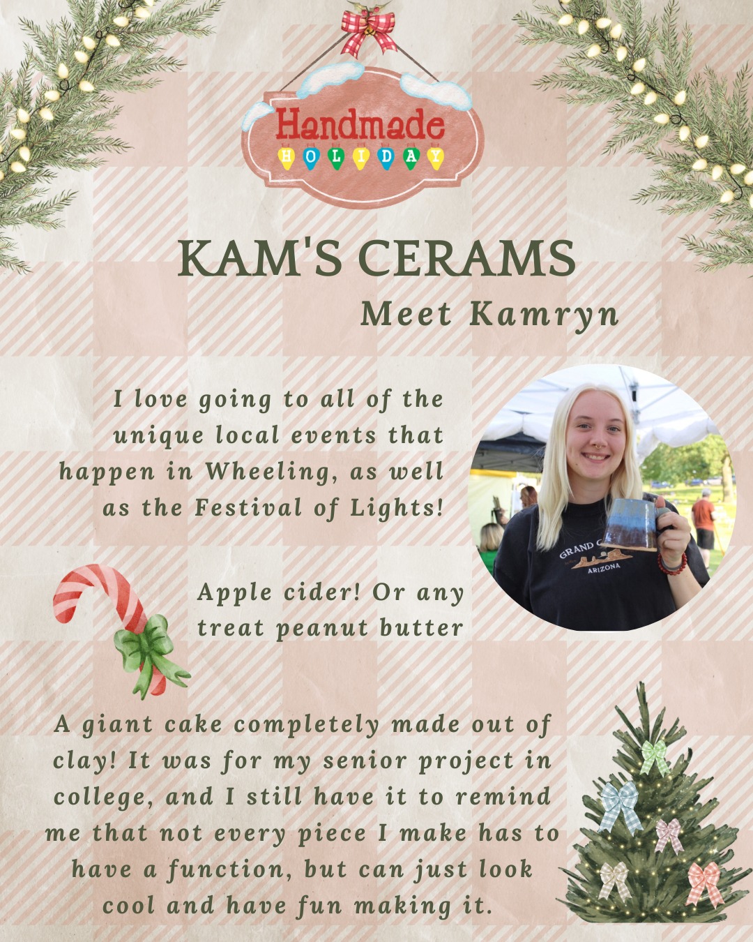 🎄✨ HUGE THANK YOU! ✨🎄
My heart is SO full! Thank you to everyone who came out to the Handmade Holiday at the #WheelingArtisanCenter . 💚
Your support, your smiles, and your love for handmade art truly mean the world to me. Every purchase + every kind word keeps Kam’s Cerams going.
I’m so grateful for this amazing community. THANK YOU for shopping small and showing up for local makers! 🪴❤️
— Kam
#HandmadeHoliday #KamsCerams #ShopSmall #SupportLocal #SupportLocalArtists #HandmadePottery #OhioValley #OhioValleyArtists #PotteryLove #CeramicsOfInstagram #SmallBusinessLove #HolidayMarket #GratefulHeart 💚