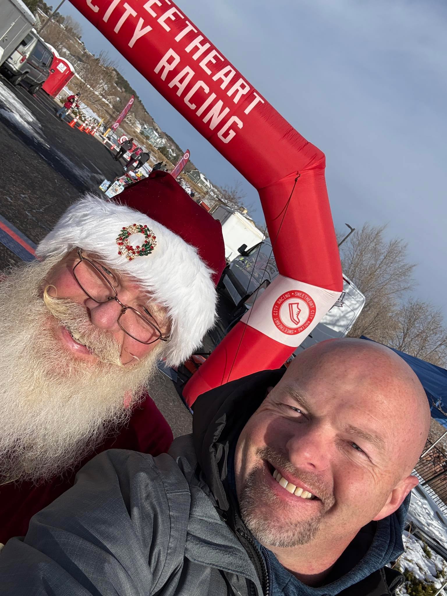 Kicking off a double today with Santa! DJ & MC for Sweetheart City Racing Toy Drop benefiting Realities for Children