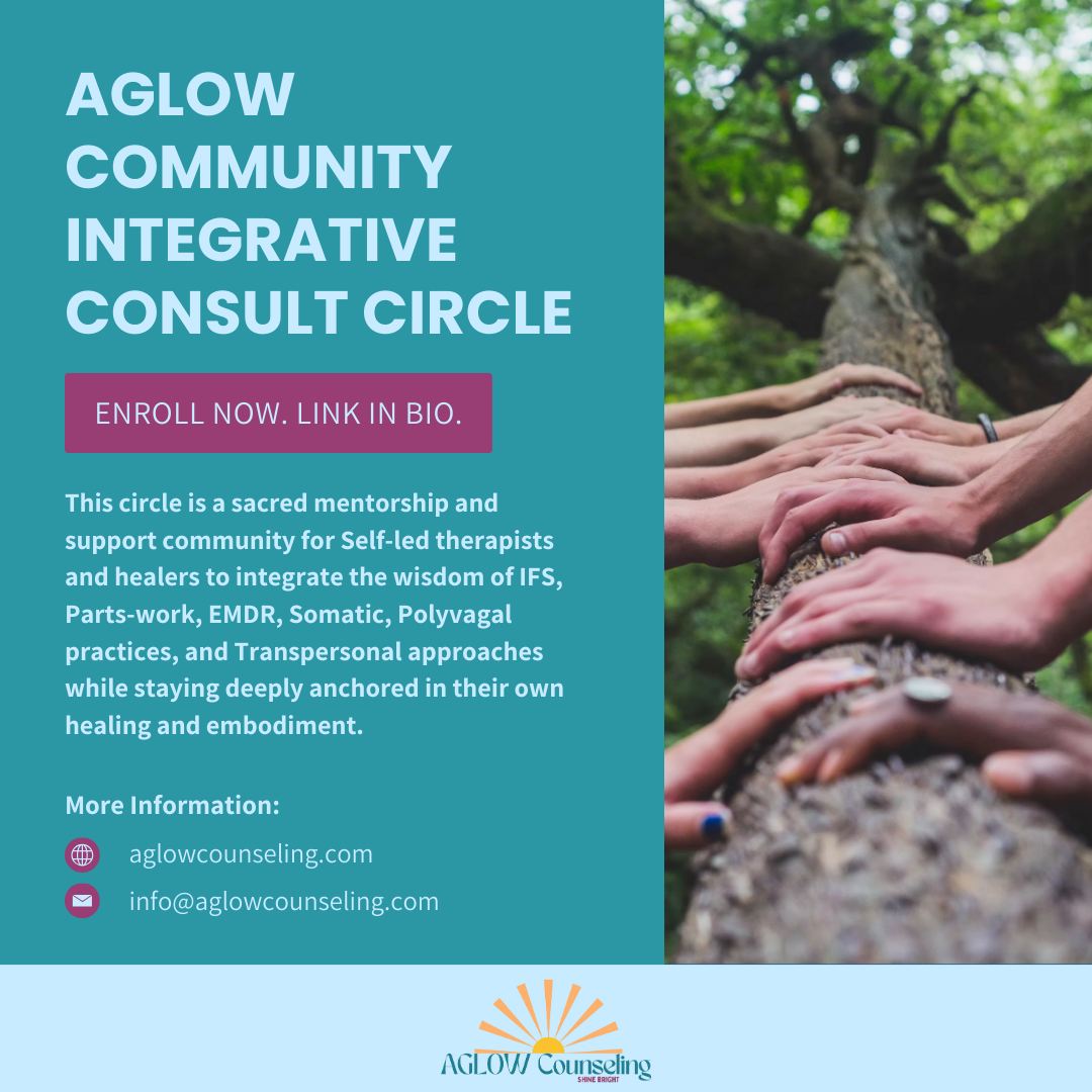 Join my new Integrative Consult Circle, specifically crafted for practitioners who wish to deepen their integrative, trauma-informed, and Self-led approach.
Over 6 soulful sessions (beginning February 10, 2026), we'll explore themes like:
❇️Embodying the Self-Led Therapist
❇️Trauma & the Nervous System
❇️Deepening Parts Work Integration
❇️Somatics, Bilateral Stimulation, & Attunement
❇️Transpersonal & Archetypal Dimensions in Therapy
❇️The Therapist's Own Healing Journey
This is a unique opportunity for transformation and growth, as well as for connecting with fellow healers.
Space is limited in order to create an intimate environment for learning and connection. 🔗Learn more & inquire today at the link in my bio!
#ConsultationGroup #TherapistSupport #IntegrativeHealing #SelfEnergy #AglowCounseling #HealingProfessionals