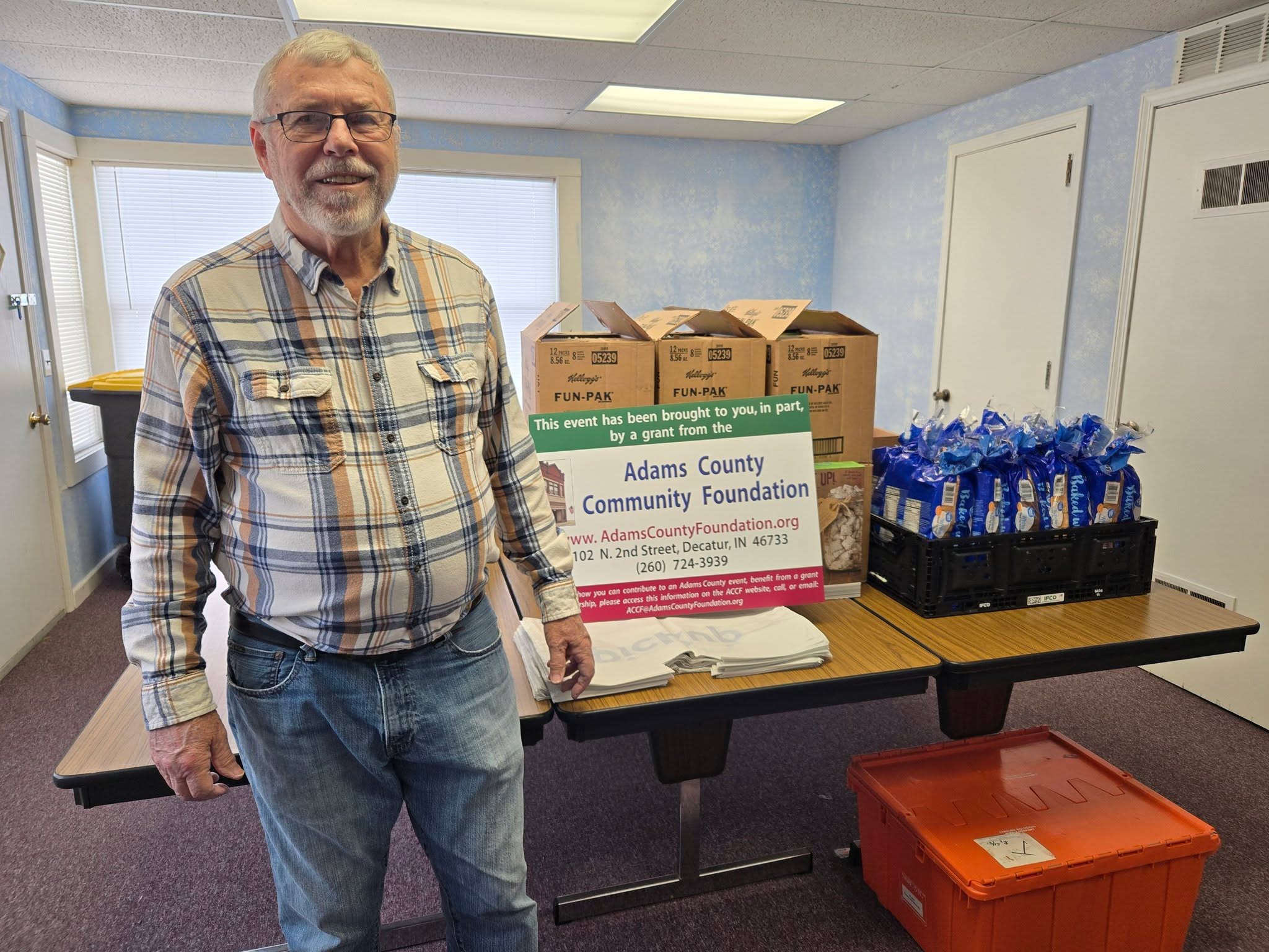 The ACCF recently awarded a grant to Decatur Church of God for Hero Meals. Hero Meals is a program that provides food for weekend meal supplies to North Adams families during the school year. The families to be served each week is determined by the counselors at North Adams Community Schools.
David Anderson (pictured), Decatur Church of God Program Director and grant writer reports that this grant supplied several months of meat supplies for the Hero Meals program.
This ACCF grant was made possible through unrestricted funds sponsored by the Butcher Community Enrichment Fund.