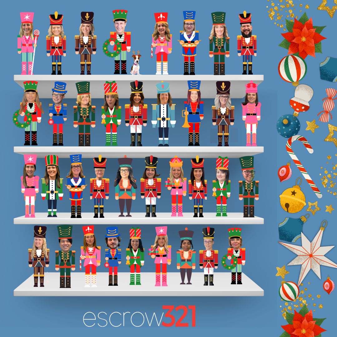 Meet the escrow321 Nutcracker Collection 🎄✨
Same trusted team, just a little more festive this holiday season.
Wishing everyone a joyful, smooth, and stress-free close to the year!
#escrow321 #HolidaySpirit #TeamEscrow #NutcrackerSeason #escrow32fun #escrowoffice