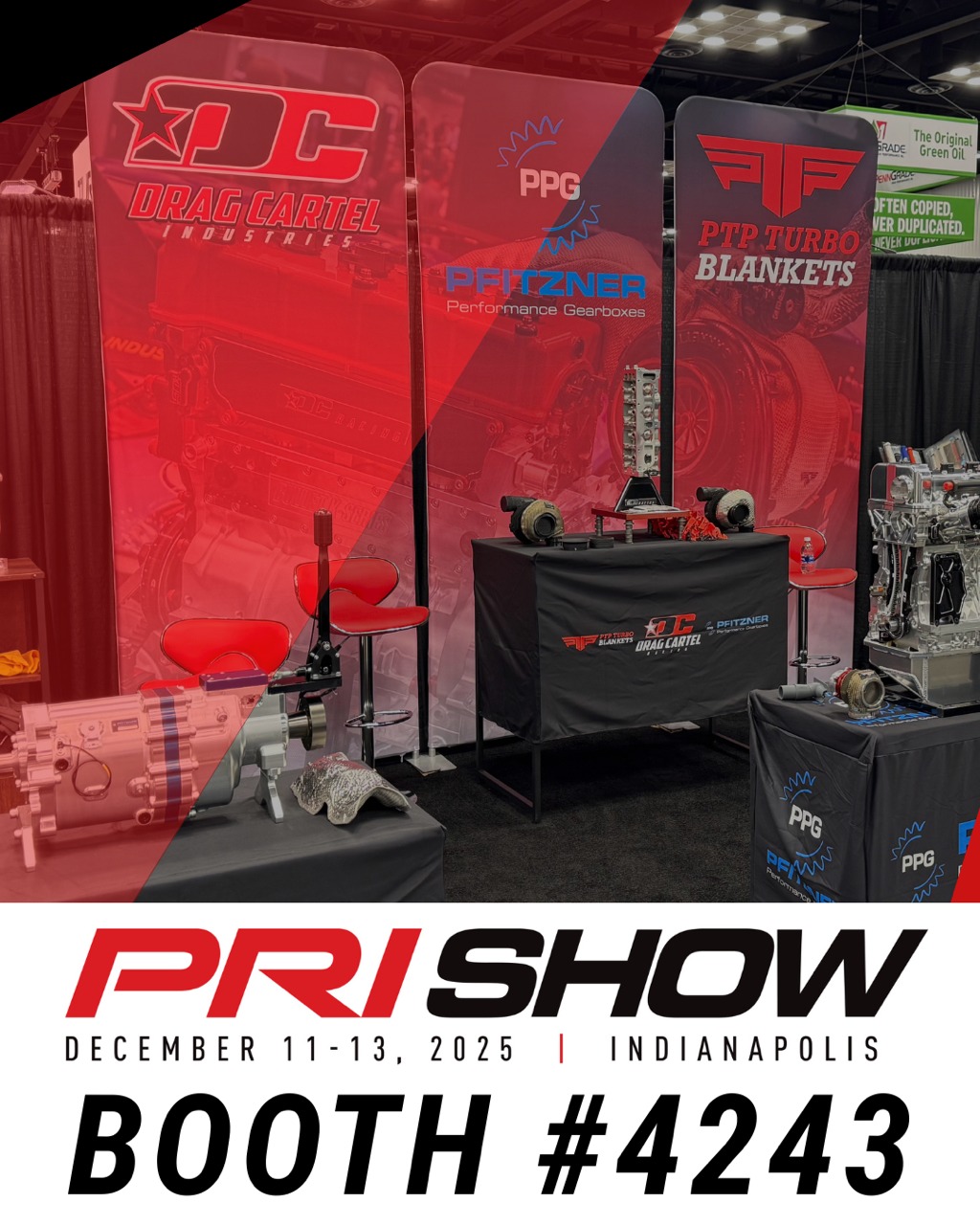 Only a few more days to go until the PRI show. We will be there again this year on Booth #4243 displaying and we have something new this year we are excited to share with you all!
Be sure to come by and check it out!
@drag_cartel
@ptpturboblankets