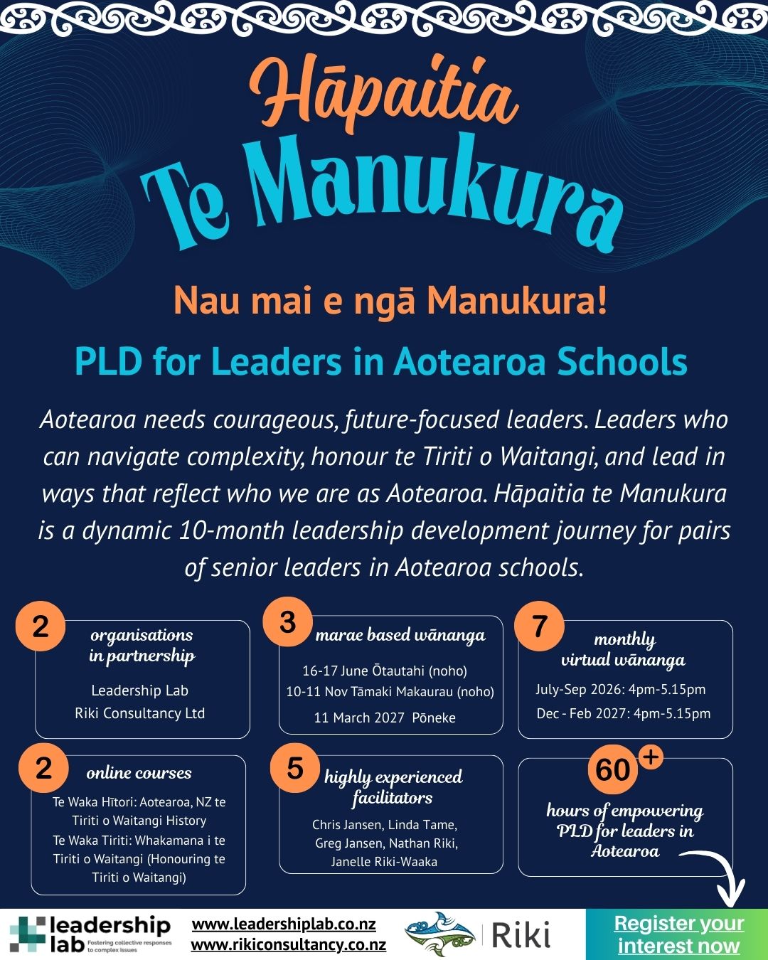 School might be out - but its never to early to start thinking about Professional Learning Development Opportunities and we've got one for Educators across 2026/2027
For more info and to register click link in comments.
We are proud to partner with @leadershiplabnz for this awesome initiative.
