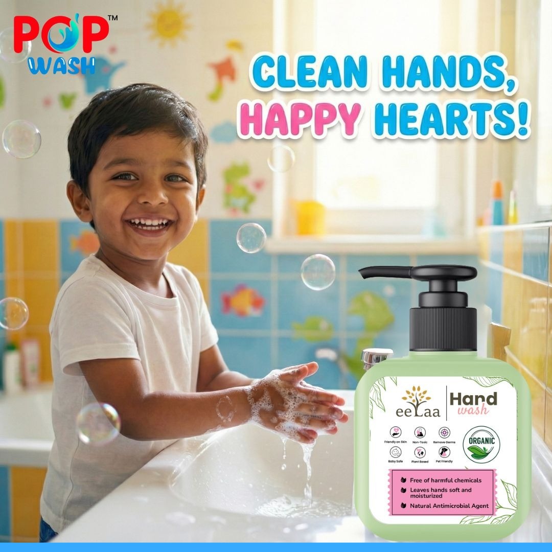 Dirt and germs don’t stand a chance against the power of nature! 🌿 With POPwash Organic Handwash, you can let them play freely, knowing their hands are getting a safe, gentle, and thorough clean.
✅ Kids Safe: No harsh chemicals, just gentle care.
✅ Moisturizing: Keeps soft skin soft, never dry.
✅ Germ Protection: Tough on bacteria, gentle on little hands.
Make handwashing a happy habit with POPwash! 💚
#PopWash #popwashhandwash #organiccleaning #KidsSafety #MomApproved #parentinghack #familyhealth #ecofriendlyhome #madeinindia #safeforkids #OrganicHandwash #HandHygiene #CleanHands #PlantBased #chemicalfree #nontoxicliving #germfree #healthyhabits