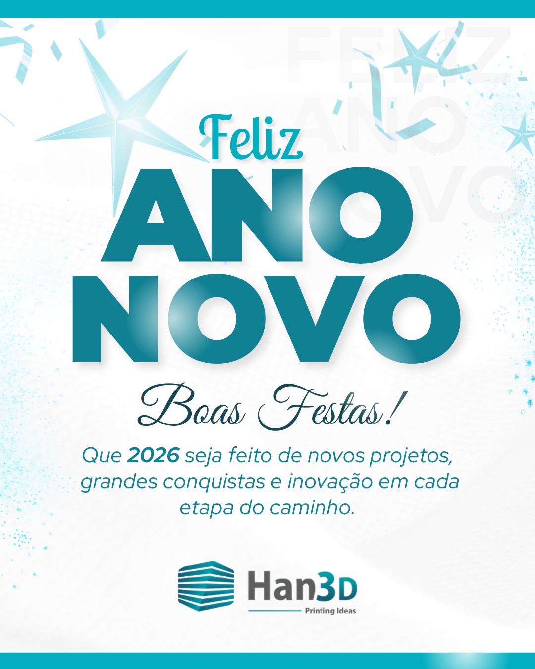 Um novo ano começa, e com ele surgem novas oportunidades de criar, evoluir e transformar.
2026 chega como um convite para continuar inovando, fortalecendo parcerias e construindo soluções que fazem a diferença.
Seguimos com o mesmo compromisso: tecnologia, qualidade e visão de futuro.
Que este novo ciclo seja marcado por crescimento, conquistas e muitos projetos realizados com sucesso.
🎆 Desejamos um Ano Novo próspero, inspirador e cheio de realizações!
#FelizAnoNovo #AnoNovo2026 #NovosCiclos #Inovação #Tecnologia #Conquistas #Parcerias #BoasFestas