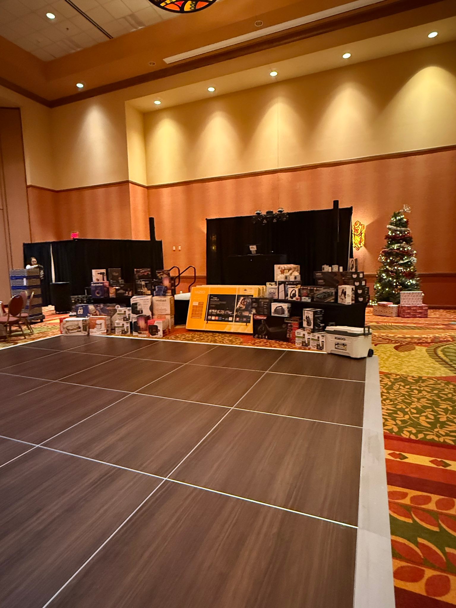 Corporate Holiday Party Time at Embassy Suites by Hilton Loveland Conference Center & Spa! I think this the most gifts I’ve ever seen at a holiday party!