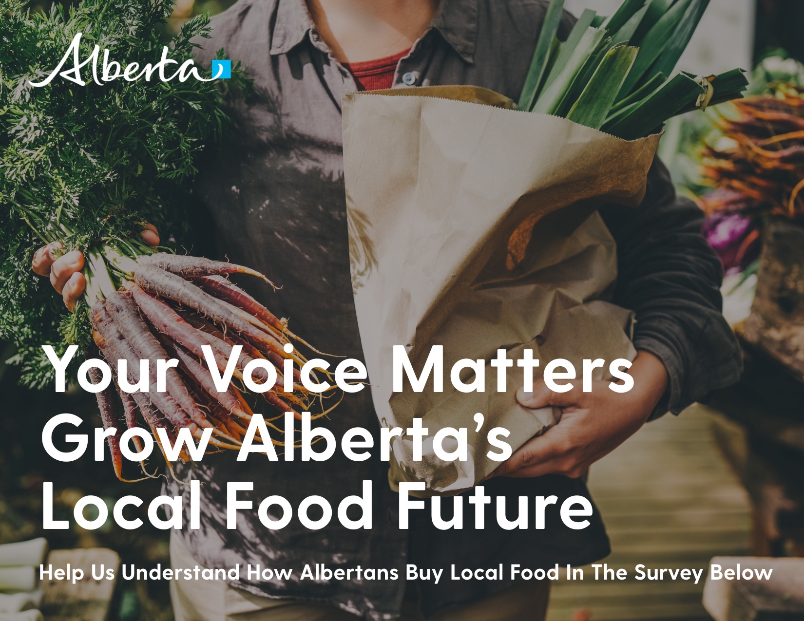 Is it easy for you to find local food where you shop?
Whether you buy directly from a farmers’ market, through a Community Supported Agriculture (CSA) subscription box, at a specialty grocer, or from a major retail chain, your experience offers valuable insight into the availability of local food in Alberta.
The Alberta Local Food Demand Study is collecting feedback from shoppers to better understand purchasing habits and market preferences.
Click the link to take the survey and share your perspective.
https://albertalocalfood.malatest.net/