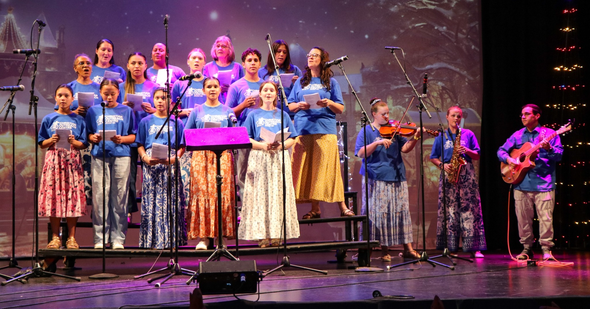 We had the opportunity to sing carols on stage at the recent Christmas in the City event 🎶
It was great to be a part of it and to sing about the Greatest Gift of all, Jesus!
Thank you Mount Isa City Council for these lovely photos! 📸
We invite you to celebrate with us at our Christmas Service, Christmas Day at 10.00am.