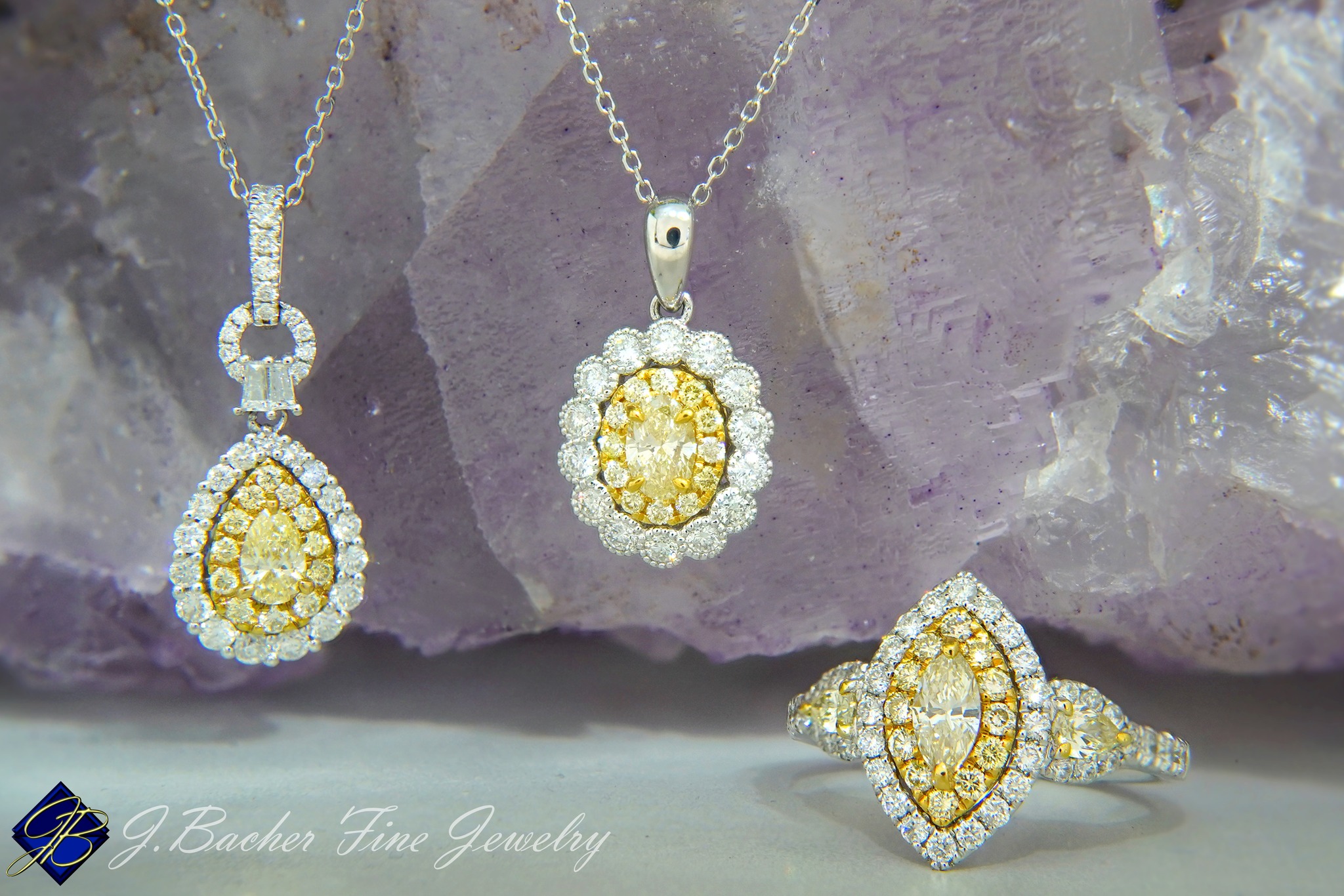 Sometimes shopping late has its perks. โจ
Three stunning new pieces have just arrived - all crafted in 14k white gold and set with natural yellow and white diamonds.