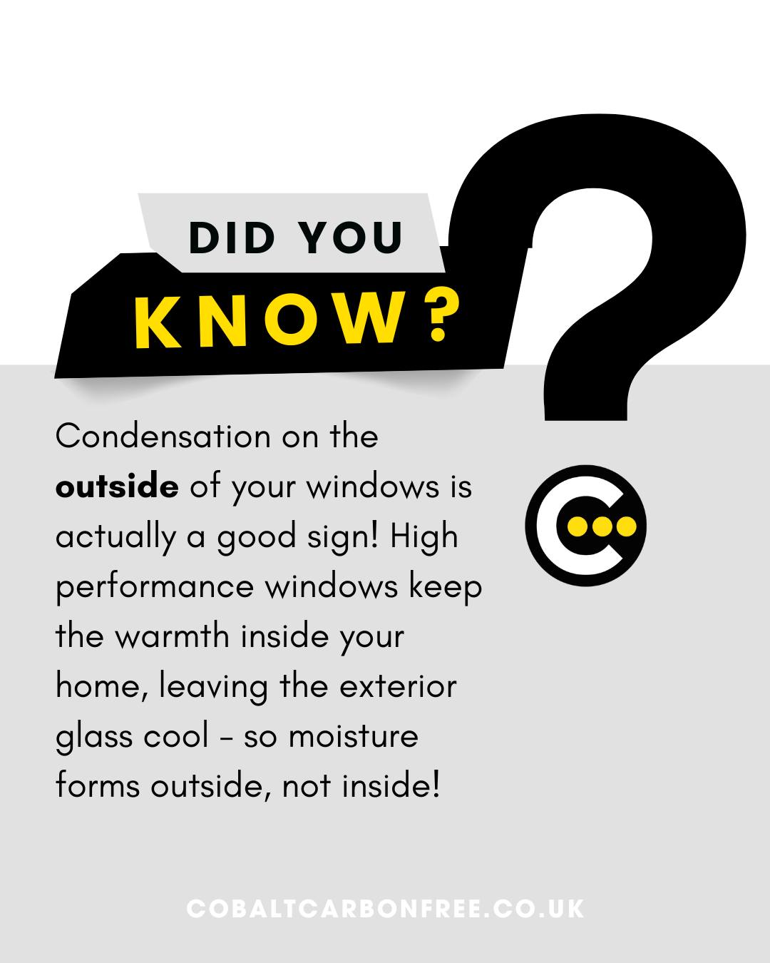 Condensation on the outside of your windows is actually a good sign! Condensation on the inside, however, means heat is escaping and your home isn’t as well insulated, which can lead to damp and higher energy bills.
If you're struggling with condensation, damp, mould or cold - give us a shout!
#tripleglazedwindows #energyefficiency #healthyhabits #energysavingtips #homeinnovation #comfortablycoolhomes #homesfitforthefuture #insulationexperts