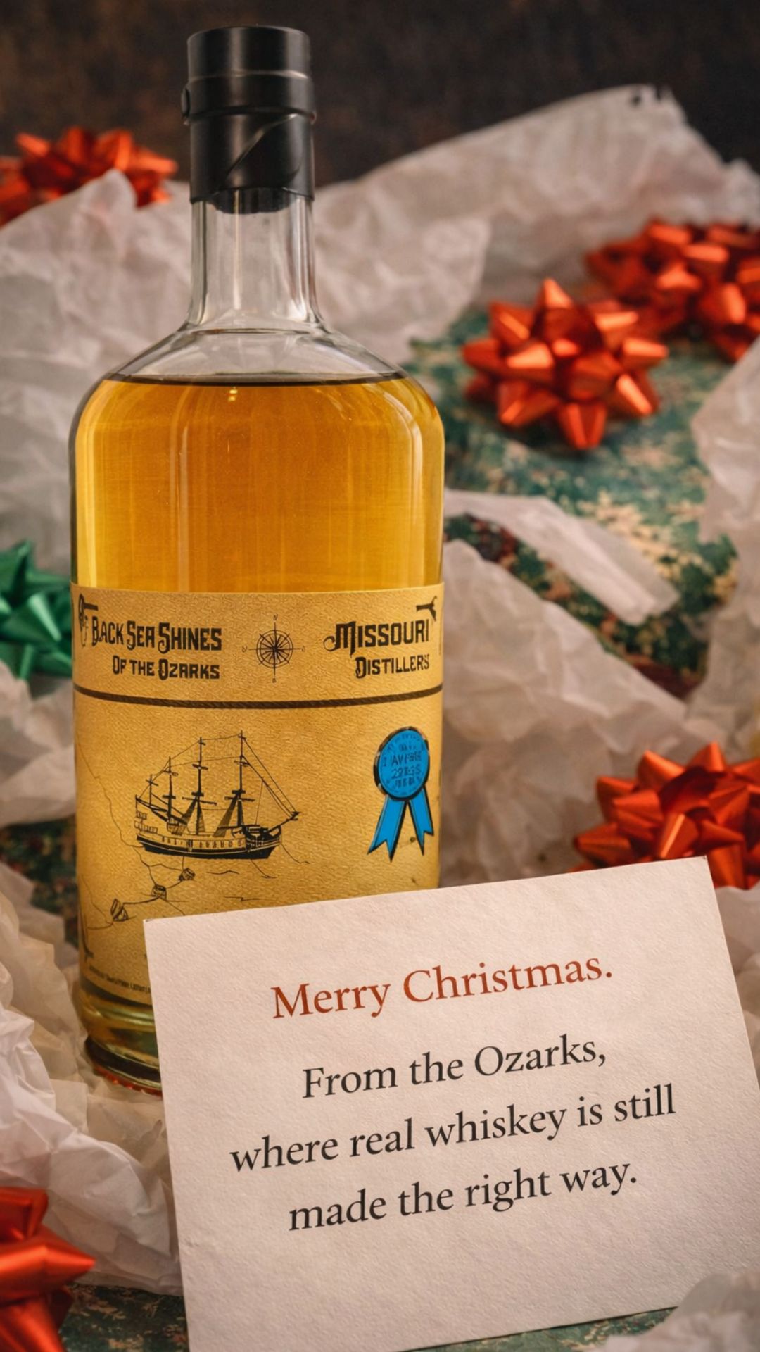 Merry Christmas.
From the Ozarks,
where real whiskey is still made the right way. 🥃
No hype.
No shortcuts.
Just the kind of bottle that doesn’t need explaining.
www.blackseashines.com
#RealWhiskey #OzarkWhiskey #MissouriDistillery #CraftDistilled #BlackSeaShines
#EurekaSprings #TableRockLake #bransonmissouri