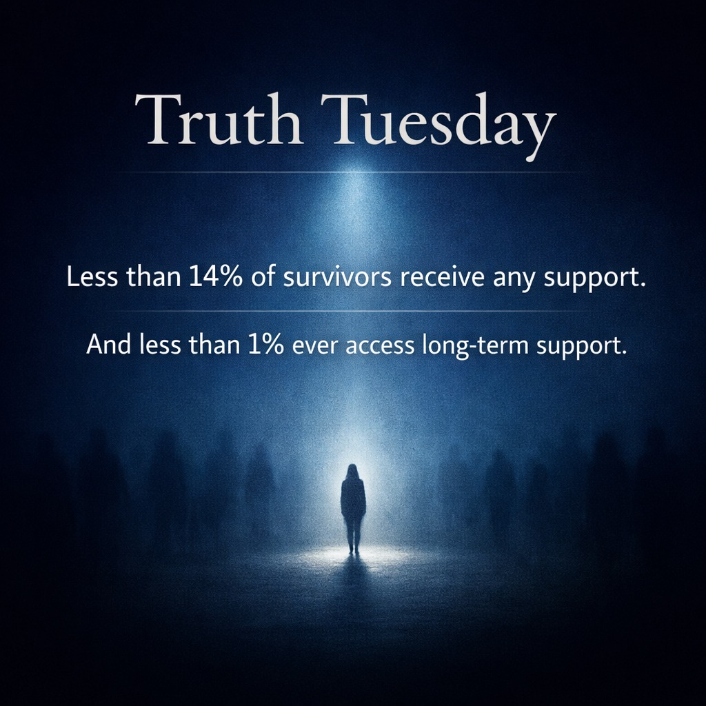 Truth Tuesday šŖ½
Most people donāt realize thisā¦
Less than 14% of trafficking survivors receive any support.
Less than 1% ever access long-term care.
The truth?
Survivors arenāt ātoo broken to help.ā
The systems simply werenāt built to walk with them ā fully, deeply, and for as long as it takes.
At Project Angel, we do it differently.
We donāt offer one-off sessions.
We walk beside survivors ā for real.
Through flashbacks. Identity loss. Nervous system repair. Memory. Trust.
Until theyāre living ā not just surviving.
And because of thatā¦
Healing happens. For real.
š§” Help us shift the statistic ā so every survivor who wants to heal has access to care that actually works.
š¬ In the comments, tell us:
How does it feel to know your support could be part of that kind of change?
#TruthTuesday #ProjectAngel #TraffickingAwareness #LongTermSupportMatters #SurvivorHealing #BeyondTrauma #HealingIsPossible #YouCanHelp #TraumaConsciousCare #ChangeTheStatistic