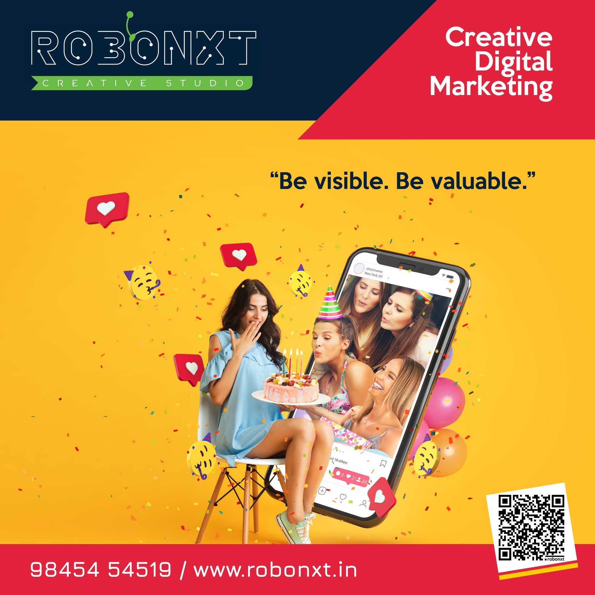 “Be visible. Be valuable.” #robonxtcreativestudio #digitalmarketing